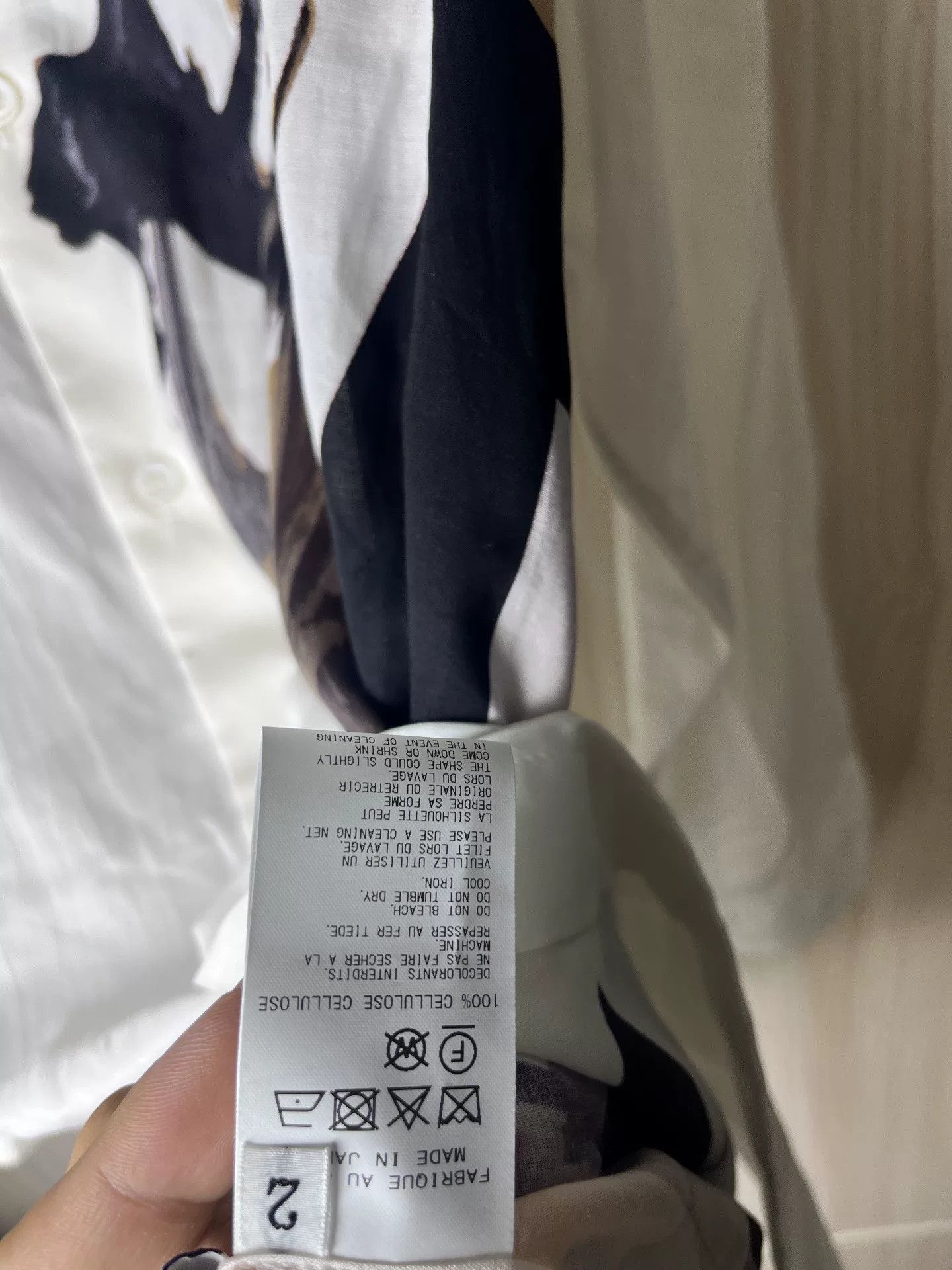 Yohji Yamamoto Yohji Yamamoto Asymmetrical Print Shirt Size US M / EU 48-50 / 2 - 6 Thumbnail