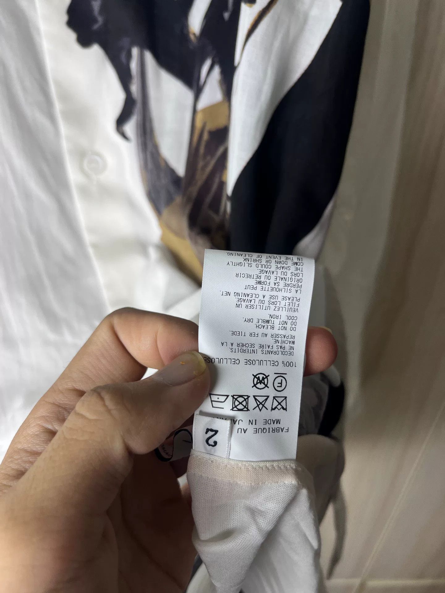 Yohji Yamamoto Yohji Yamamoto Asymmetrical Print Shirt Size US M / EU 48-50 / 2 - 5 Thumbnail
