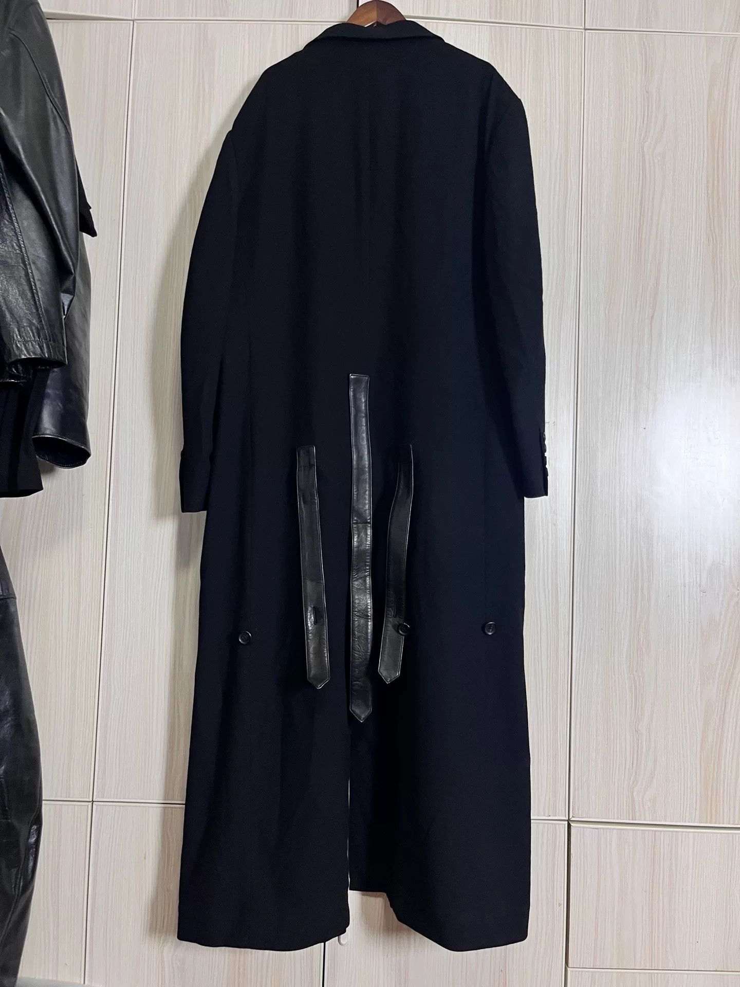 Yohji Yamamoto Yohji Yamamoto Black Striped Coat Size US XL / EU 56 / 4 - 4 Thumbnail