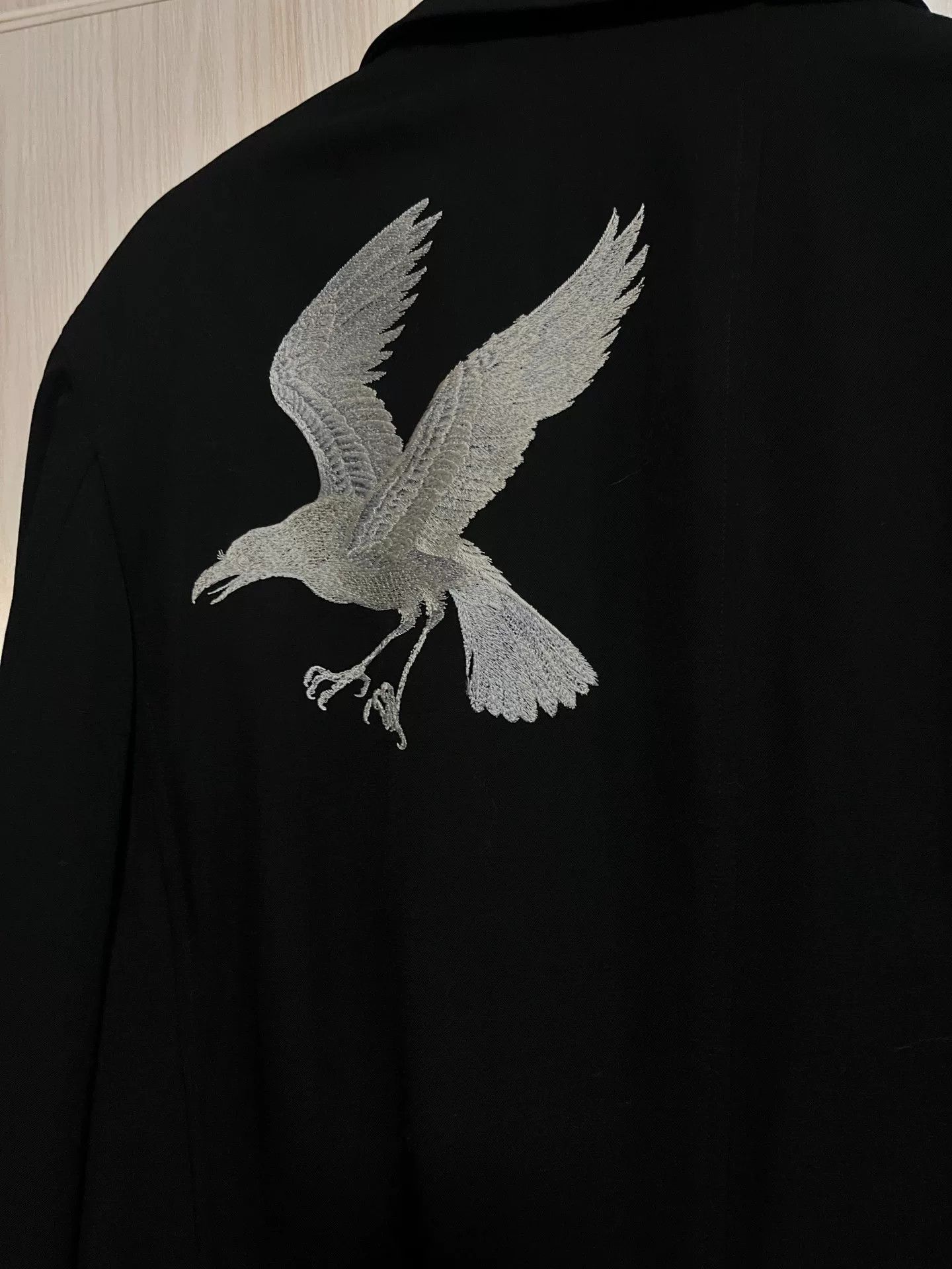 Yohji Yamamoto Yohji Yamamoto Embroidered Raven Jacket Size XL / US 12-14 / IT 48-50 - 3 Thumbnail