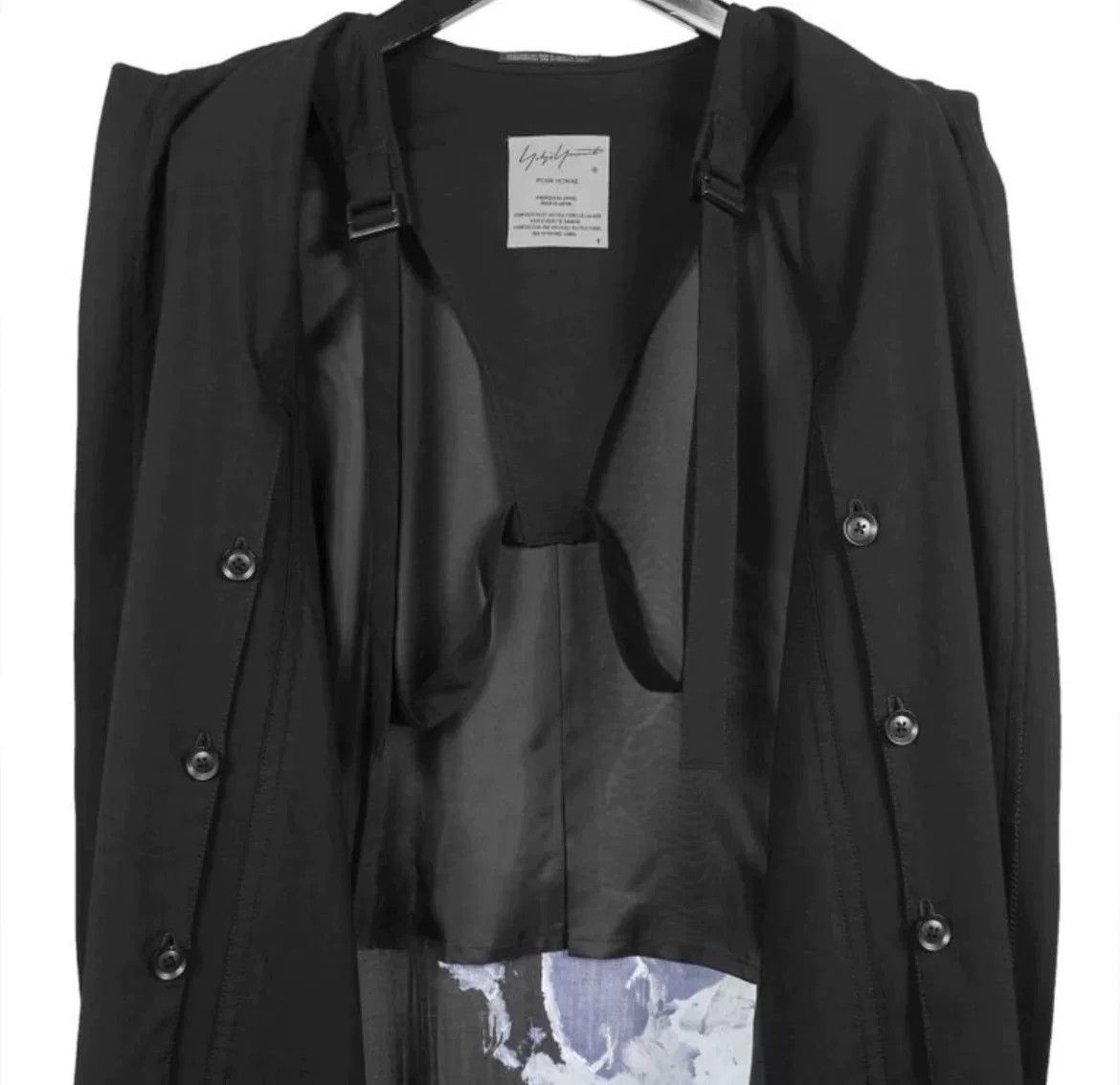 Yohji Yamamoto Yohji Yamamoto Black Cape Coat Size US S / EU 44-46 / 1 - 3 Thumbnail