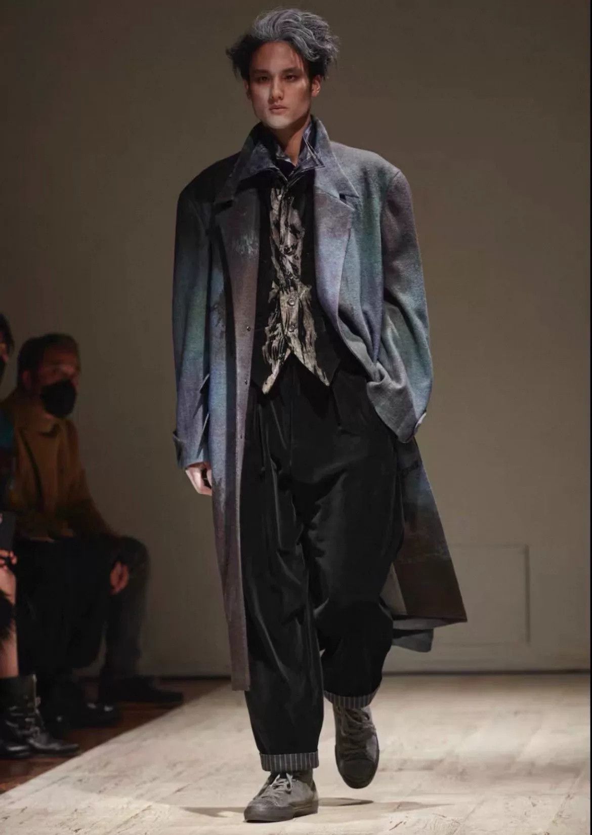 Yohji Yamamoto Yohji Yamamoto Watercolor Coat Size US L / EU 52-54 / 3 - 3 Thumbnail