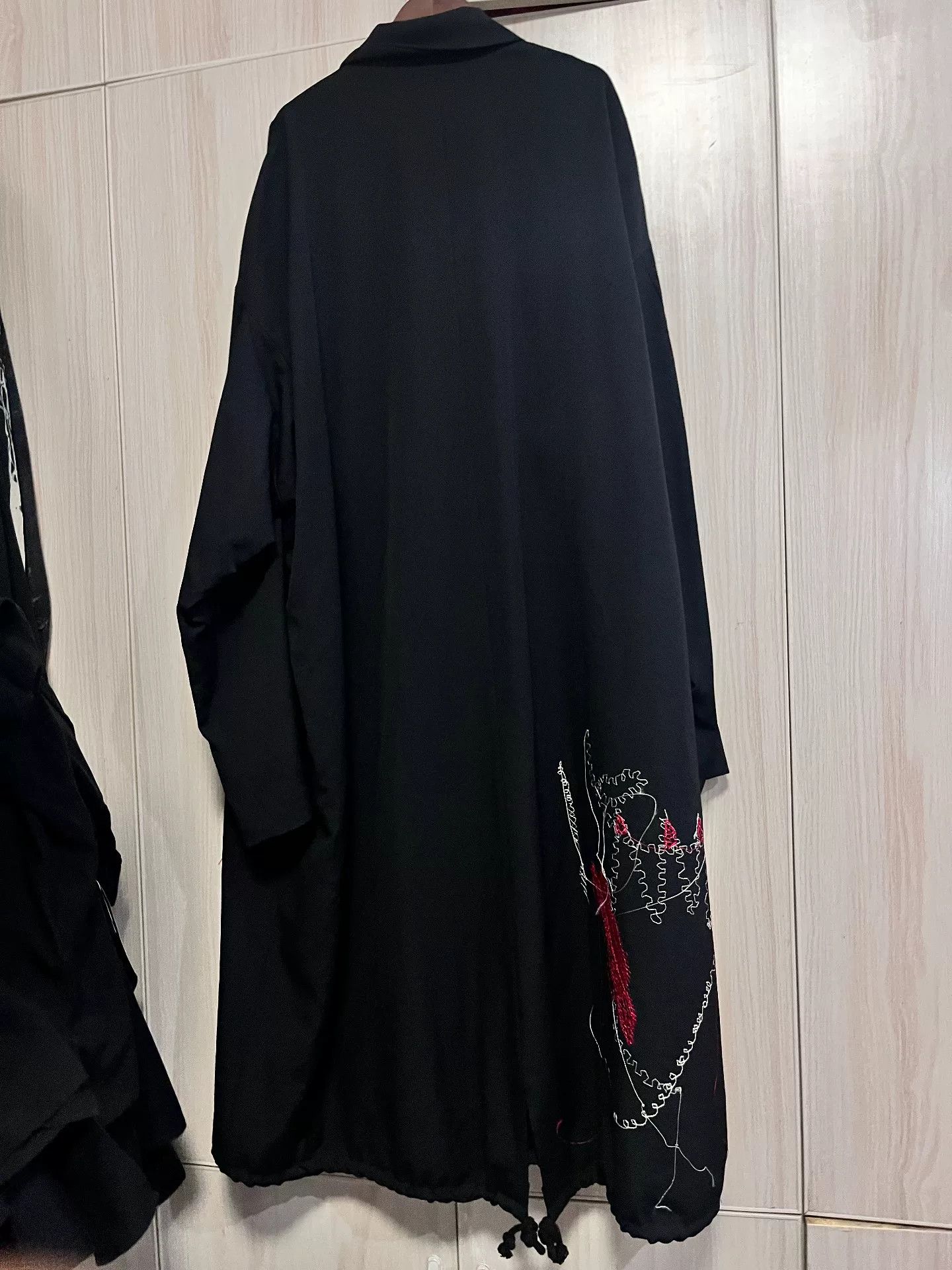 Yohji Yamamoto Yohji Yamamoto Embroidered Wool Coat Size XL / US 12-14 / IT 48-50 - 3 Thumbnail