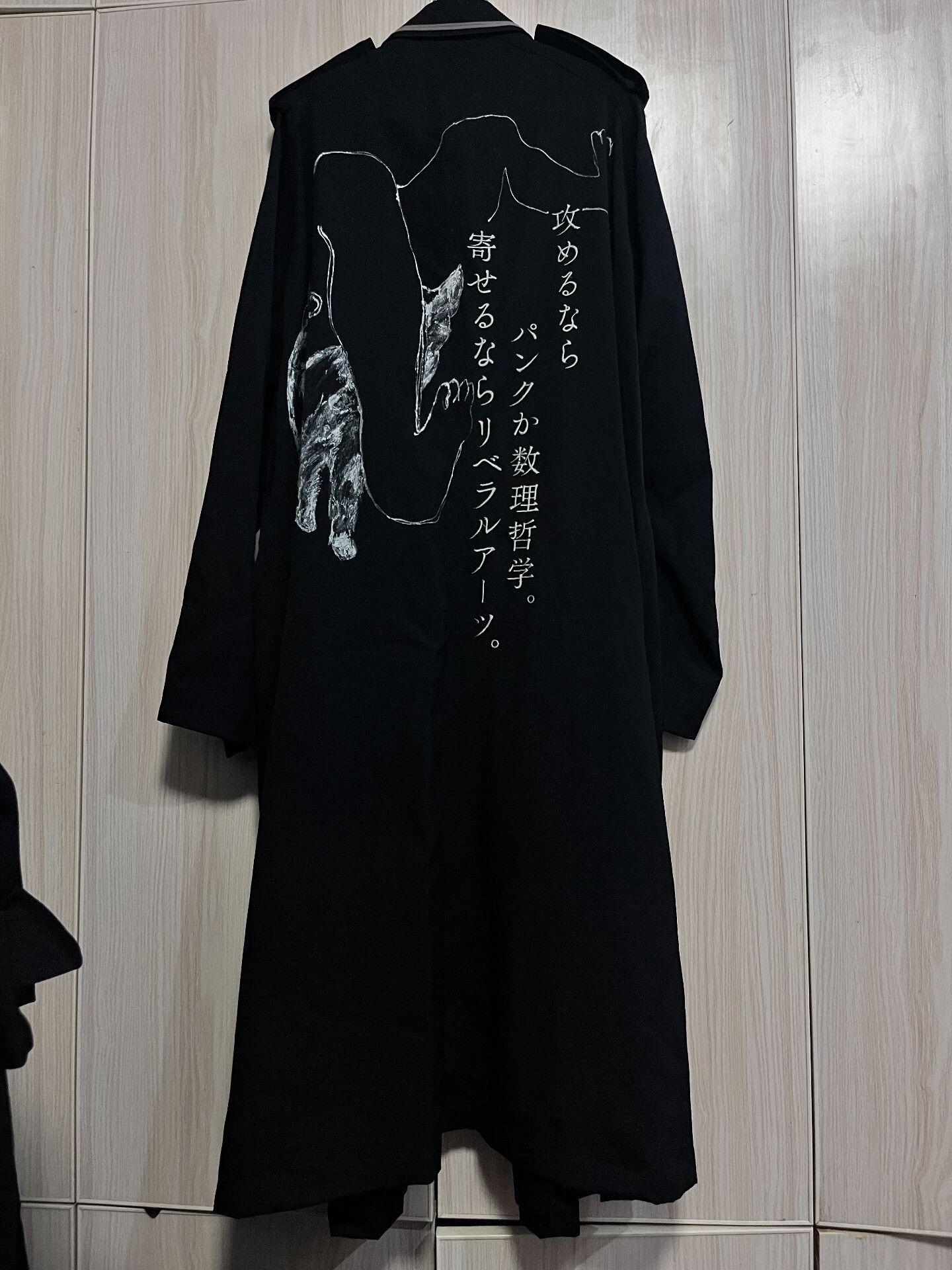 Yohji Yamamoto Yohji Yamamoto Embroidered Eye Coat Size L / US 10 / IT 46 - 4 Thumbnail