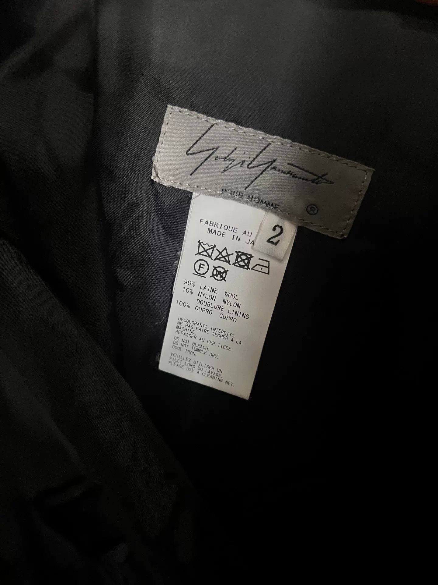Yohji Yamamoto Yohji Yamamoto Black Wool Overcoat Pants Size US 28 / EU 44 - 4 Thumbnail