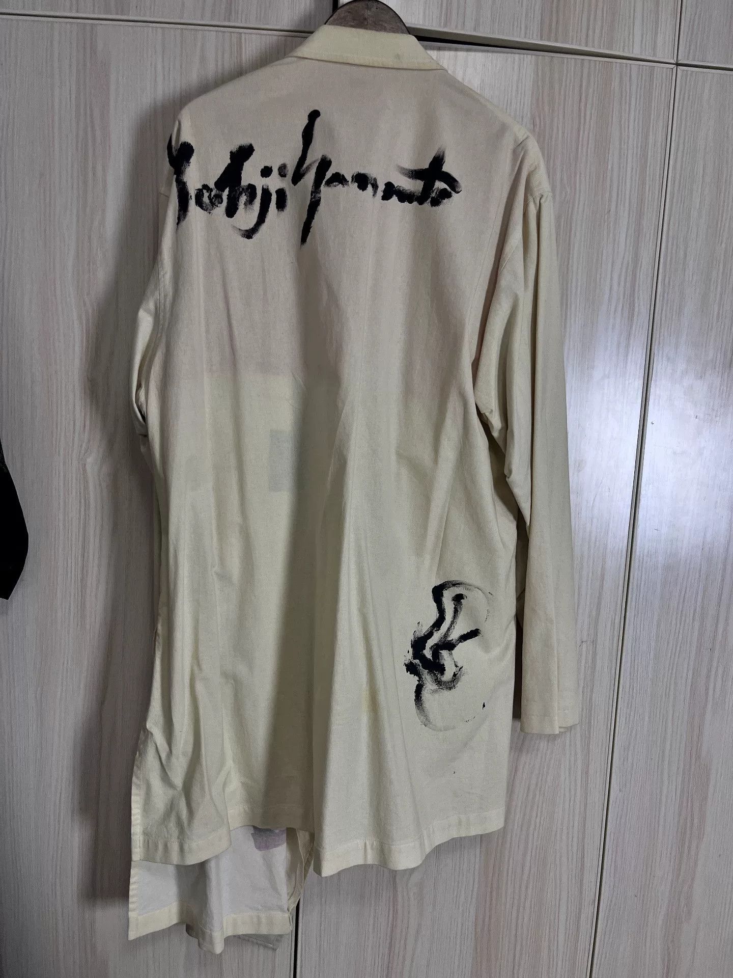 Yohji Yamamoto Yohji Yamamoto Asymmetrical Hand-Painted Coat Size M / US 6-8 / IT 42-44 - 5 Thumbnail
