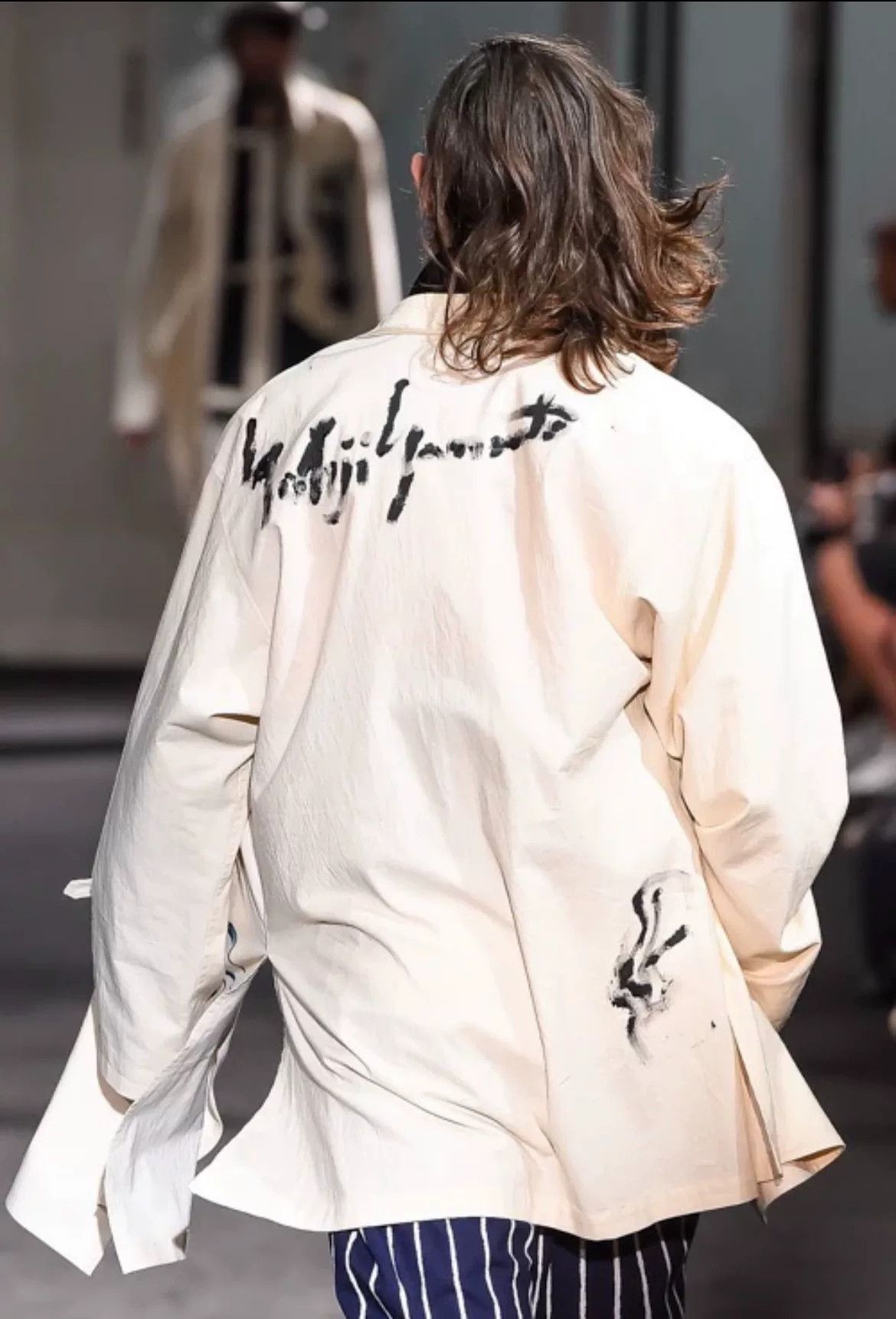 Yohji Yamamoto Yohji Yamamoto Asymmetrical Hand-Painted Coat Size M / US 6-8 / IT 42-44 - 7 Thumbnail