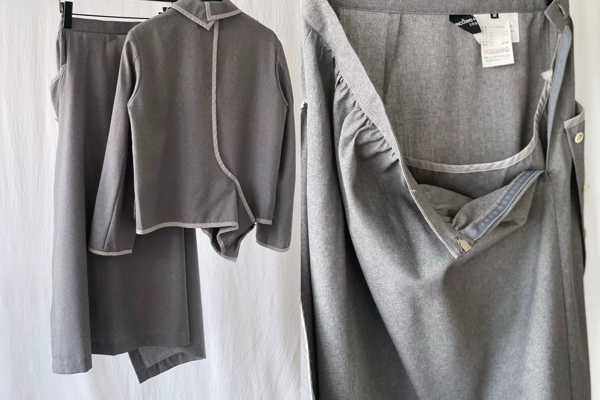 Comme des Garcons Gray Asymmetrical Layered Outfit Set Size M / US 6-8 / IT 42-44 - 8 Thumbnail