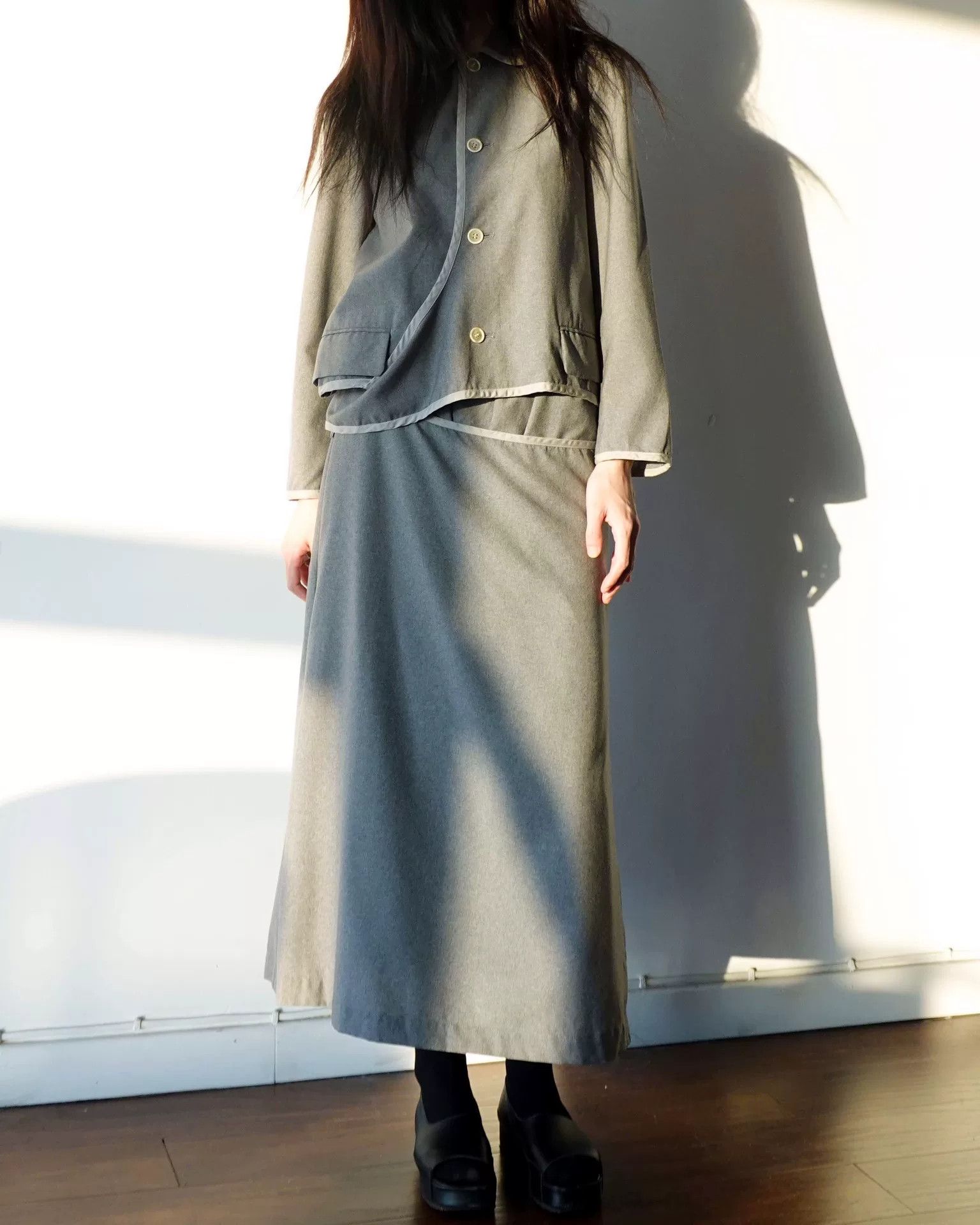Comme des Garcons Gray Asymmetrical Layered Outfit Set Size M / US 6-8 / IT 42-44 - 3 Thumbnail