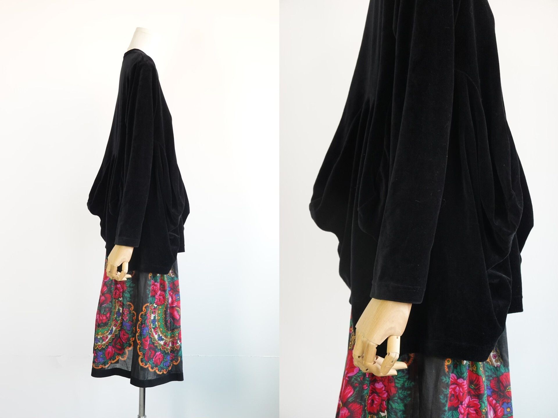 Comme des Garcons Black Velvet Volume Structure Top Size S / US 4 / IT 40 - 4 Thumbnail