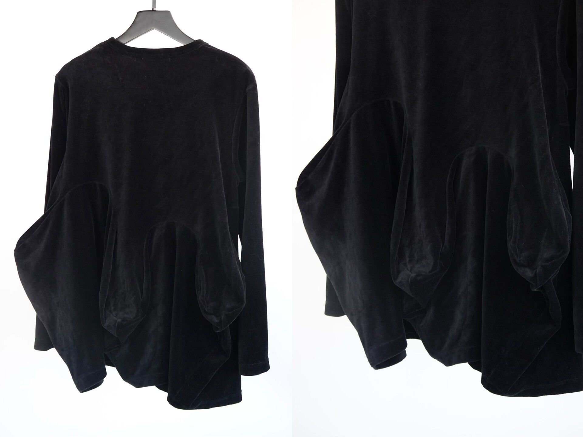 Comme des Garcons Black Velvet Volume Structure Top Size S / US 4 / IT 40 - 8 Thumbnail