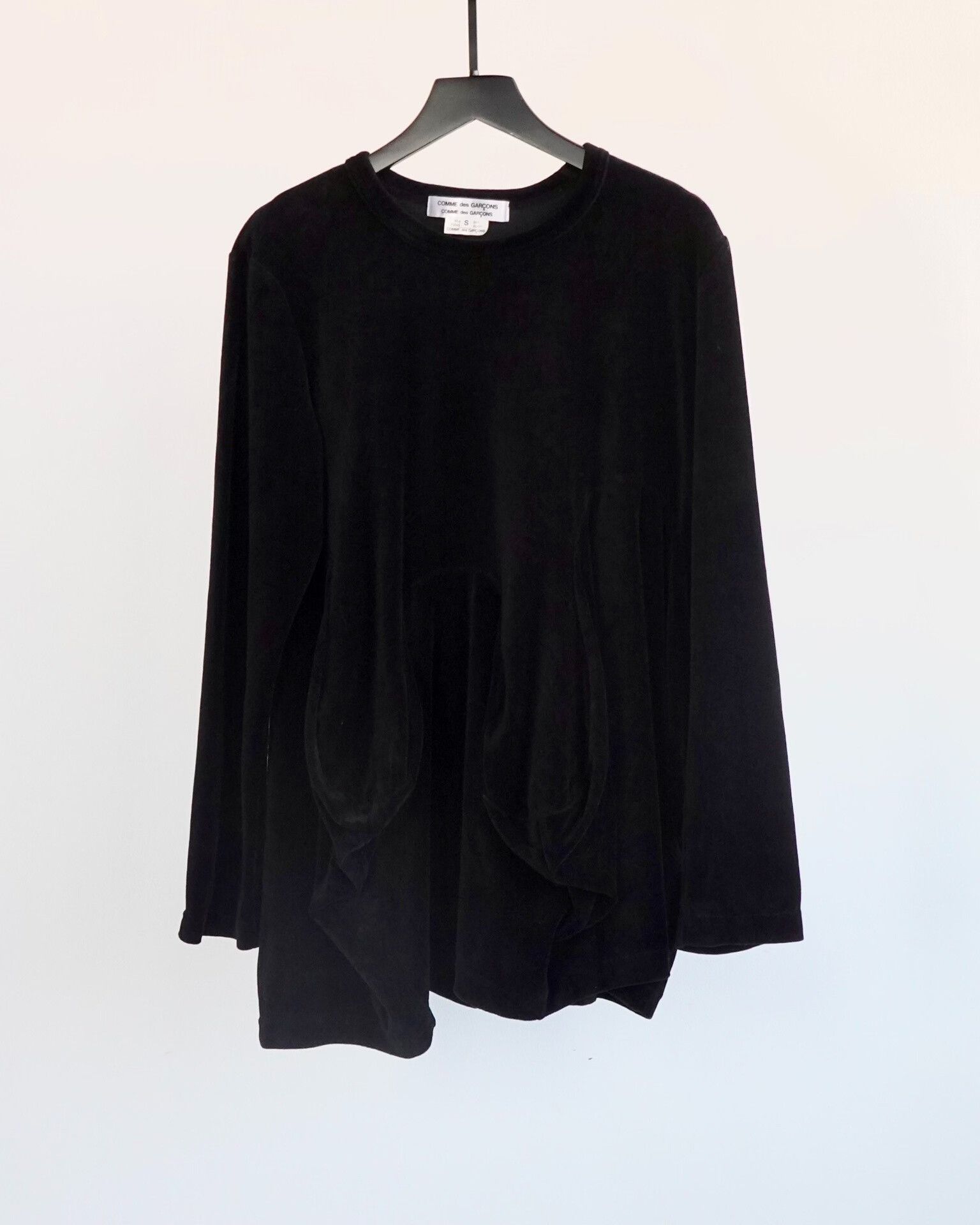 Comme des Garcons Black Velvet Volume Structure Top Size S / US 4 / IT 40 - 3 Thumbnail