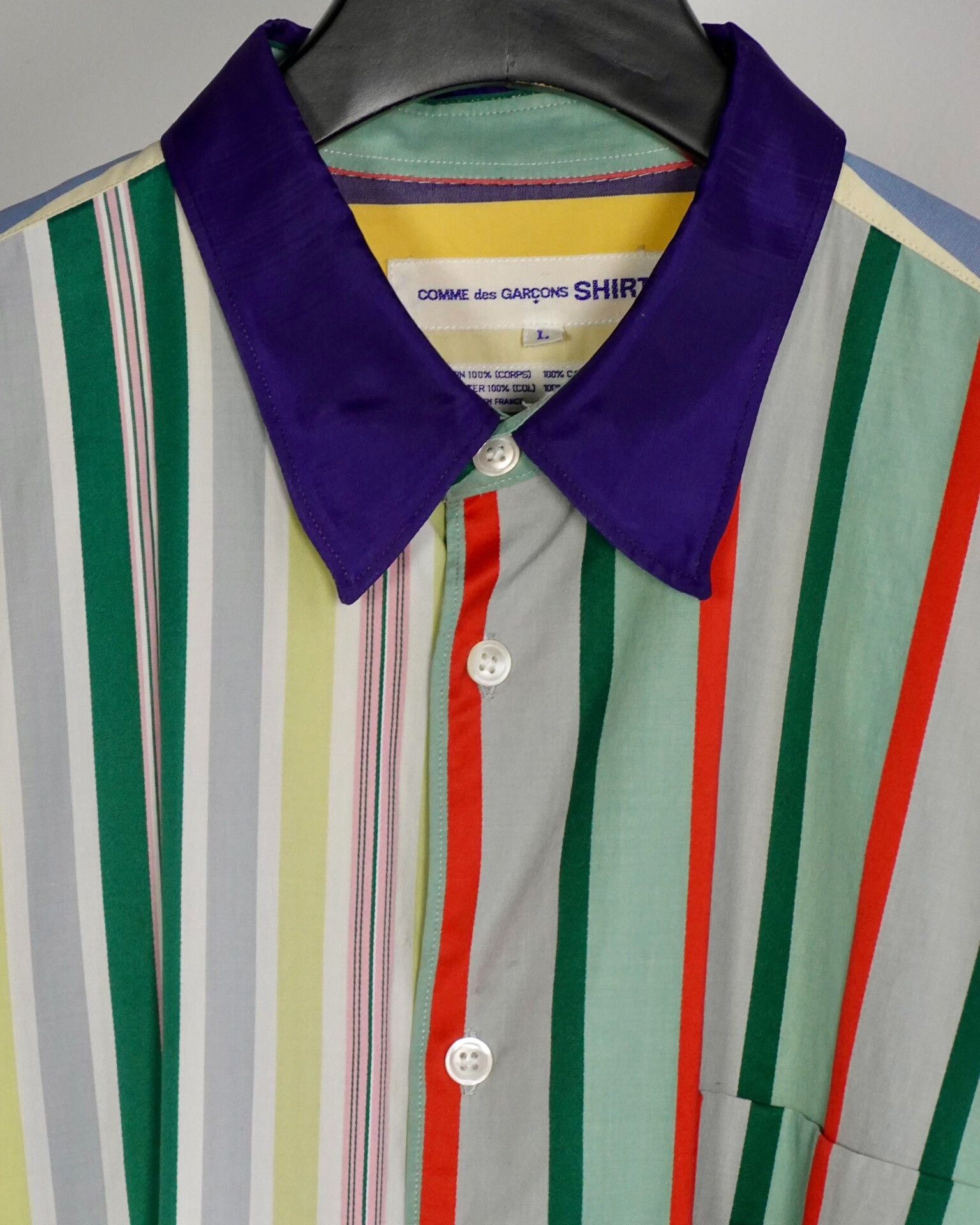 Comme des Garcons Commes des Garçons Colorful Striped Shirt Size US L / EU 52-54 / 3 - 2 Thumbnail