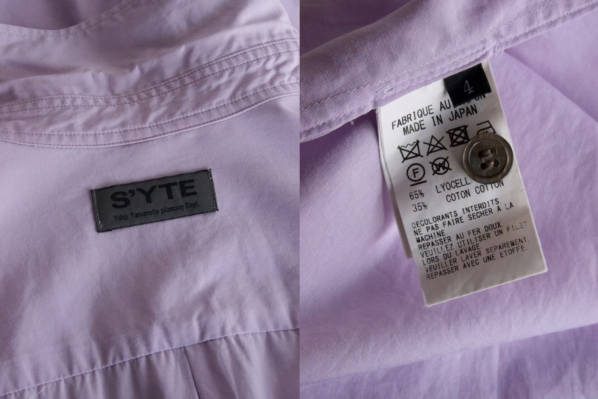 Yohji Yamamoto Elegant Purple Embroidered Shirt by Yohji Yamamoto Size US XL / EU 56 / 4 - 9 Thumbnail