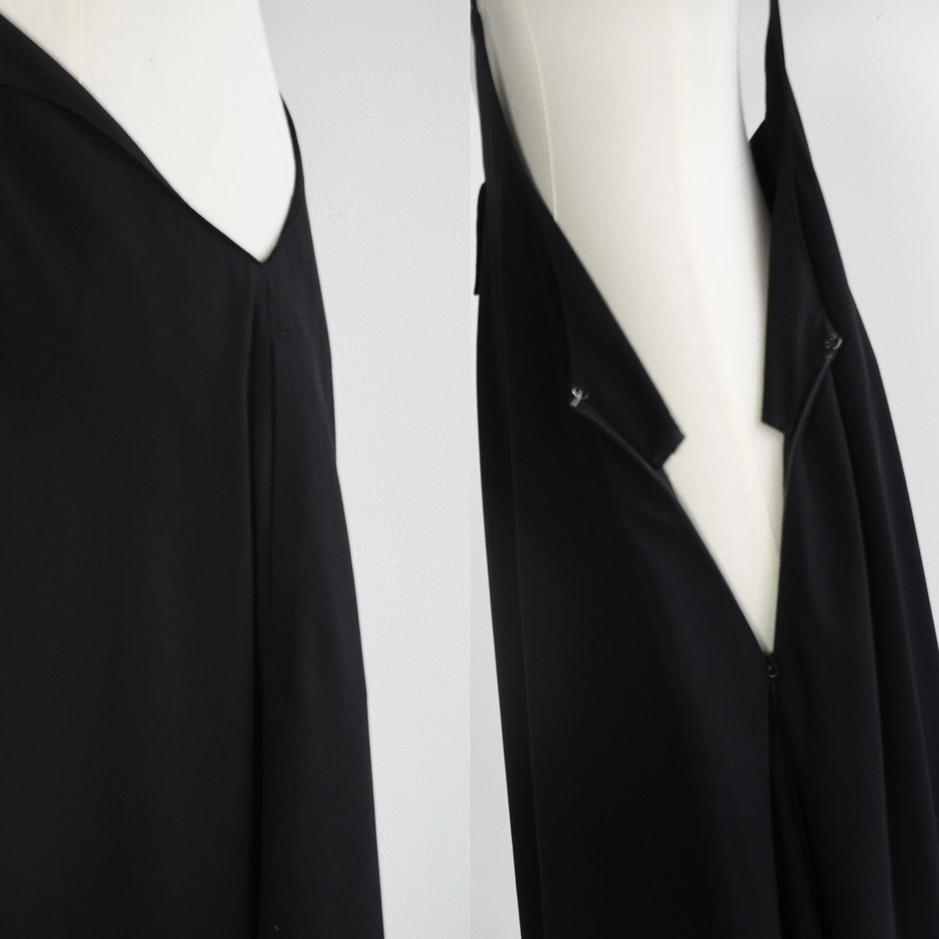 Limi Feu Asymmetrical Black Slip Dress Size M / US 6-8 / IT 42-44 - 7 Thumbnail
