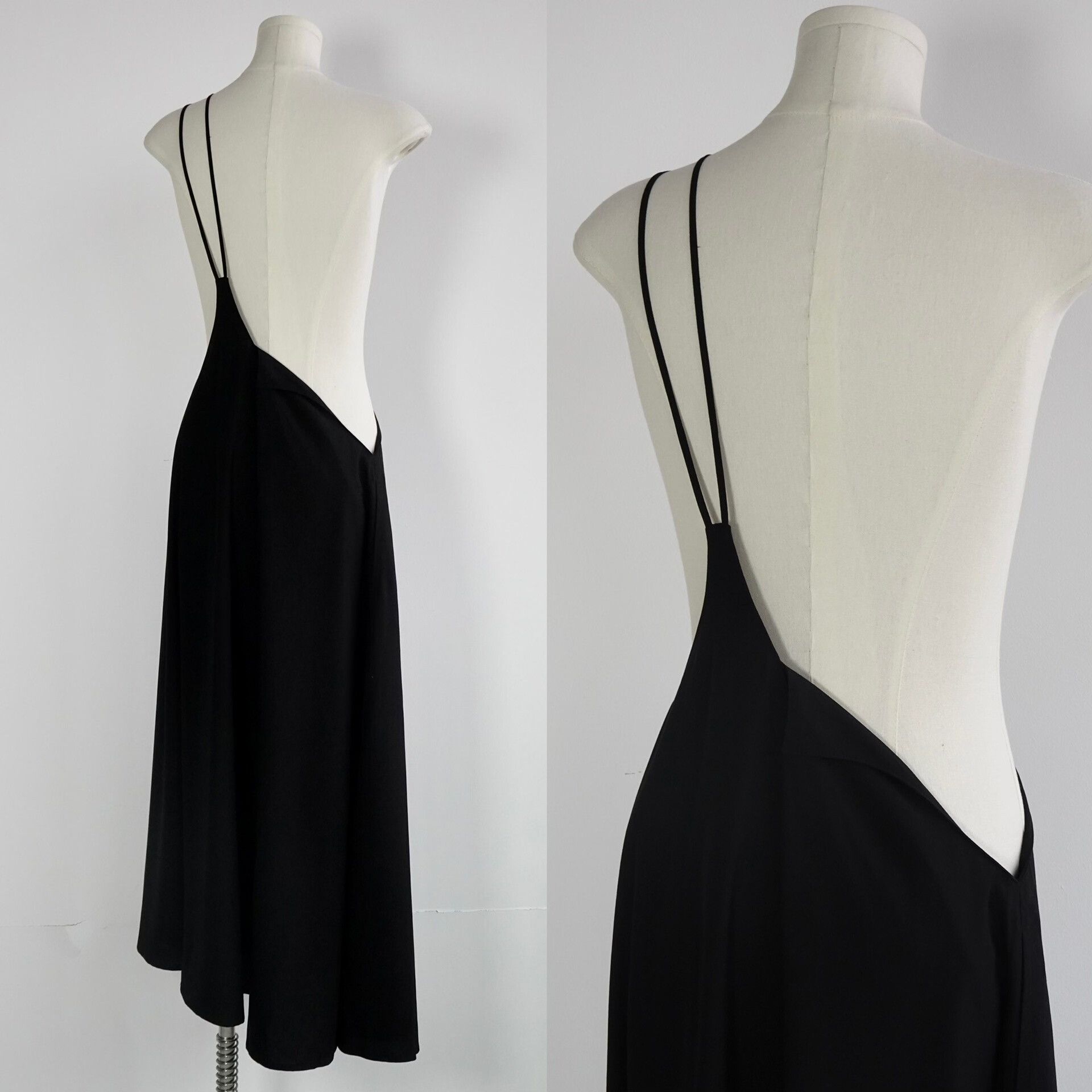 Limi Feu Asymmetrical Black Slip Dress Size M / US 6-8 / IT 42-44 - 8 Thumbnail