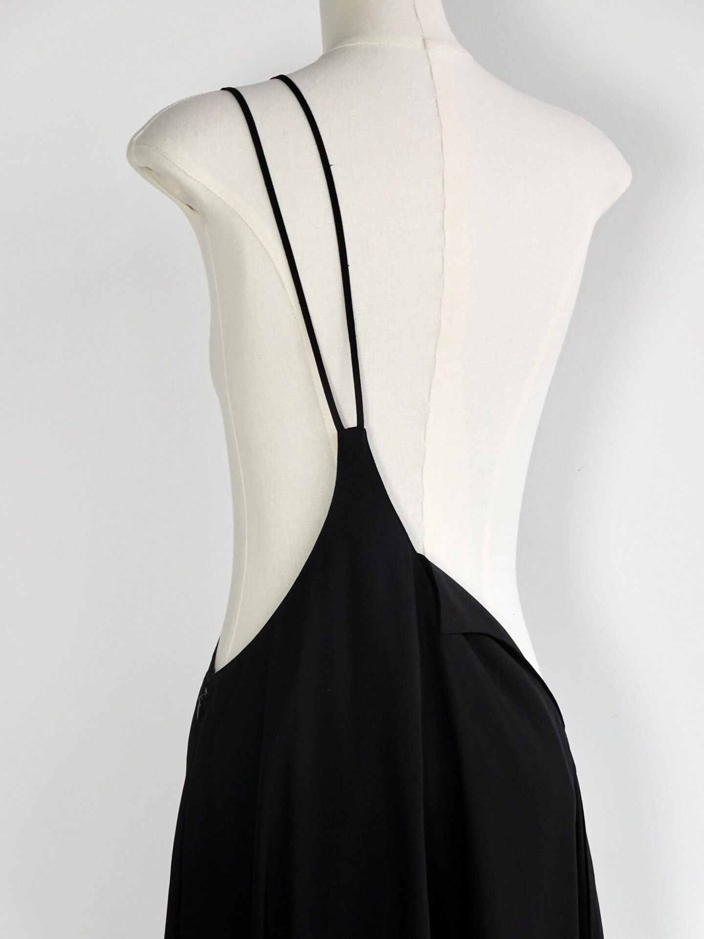 Limi Feu Asymmetrical Black Slip Dress Size M / US 6-8 / IT 42-44 - 6 Thumbnail