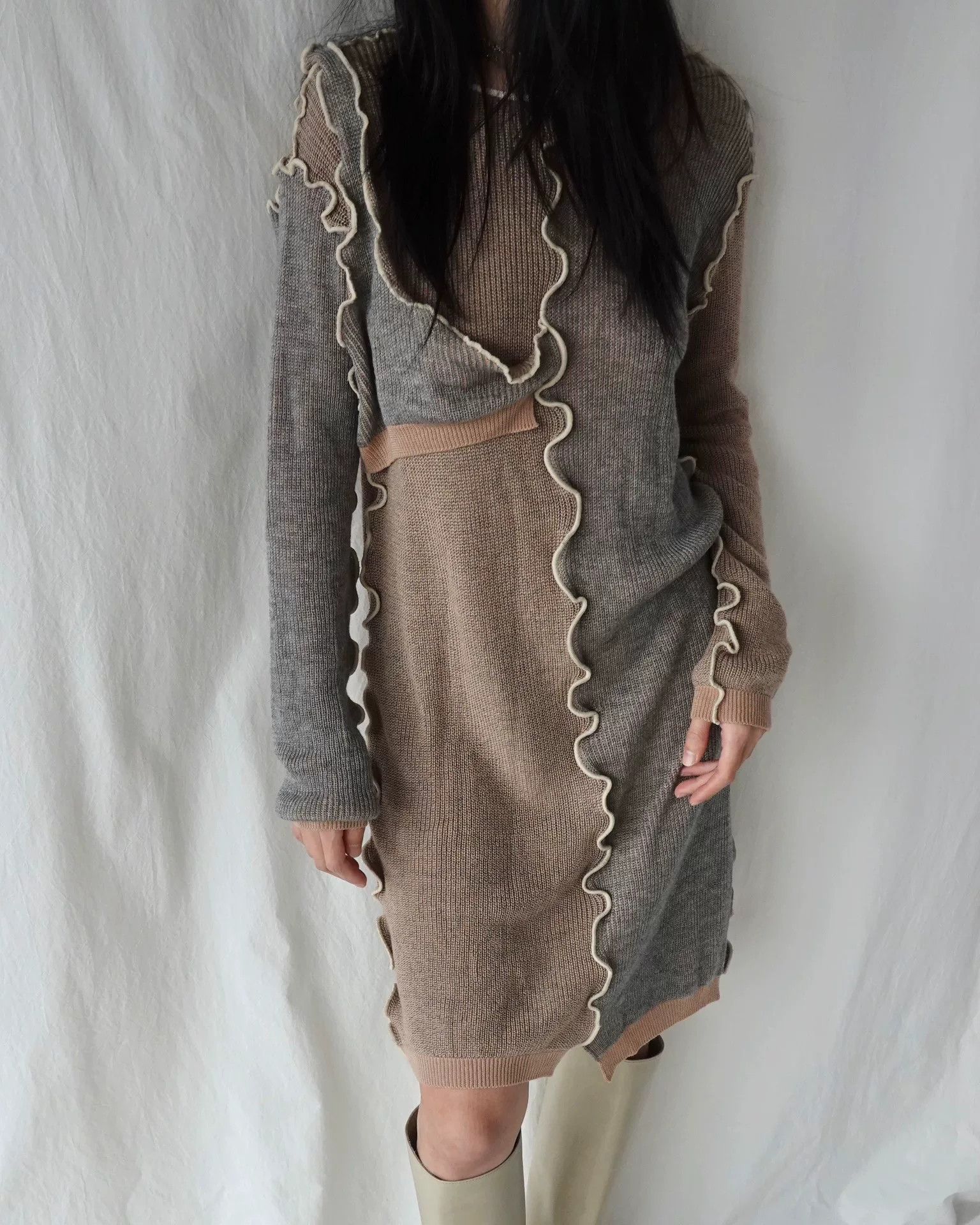 Koto Asymmetrical Knit Dress by kotohayokozawa Size M / US 6-8 / IT 42-44 - 2 Thumbnail