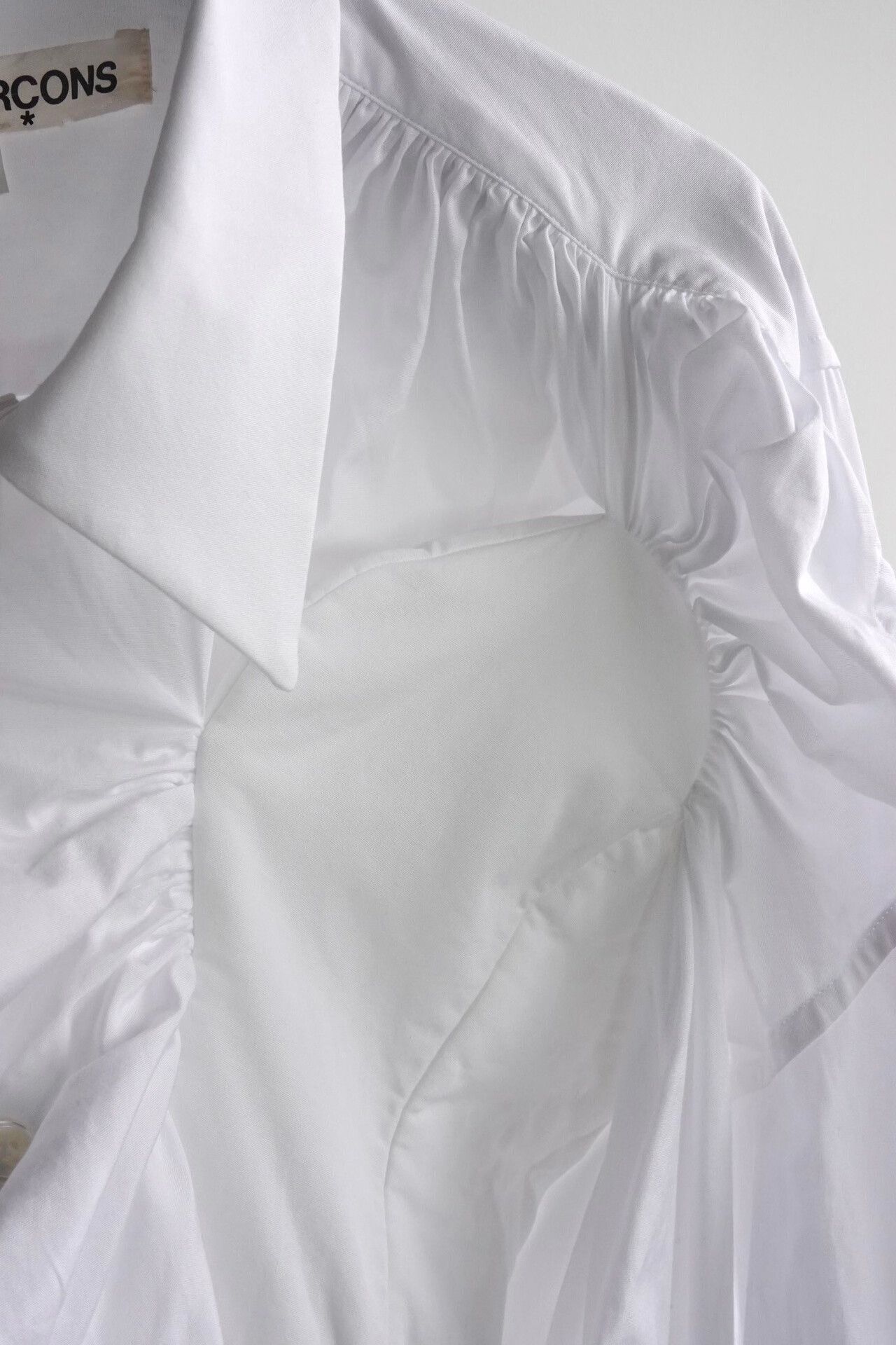 Comme des Garcons Comme des Garçons Asymmetrical White Shirt Size US L / EU 52-54 / 3 - 6 Thumbnail