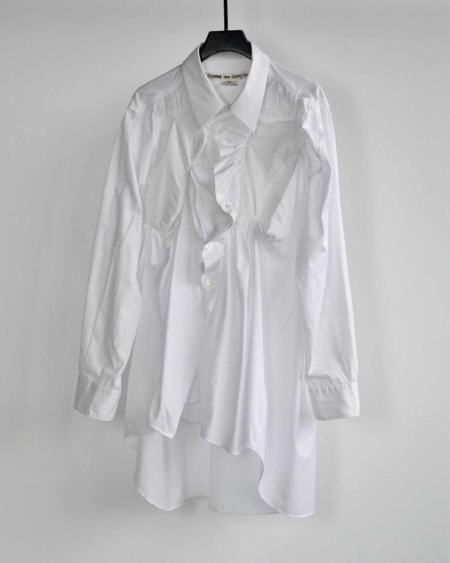 Comme des Garcons Comme des Garçons Asymmetrical White Shirt Size US L / EU 52-54 / 3 - 2 Thumbnail