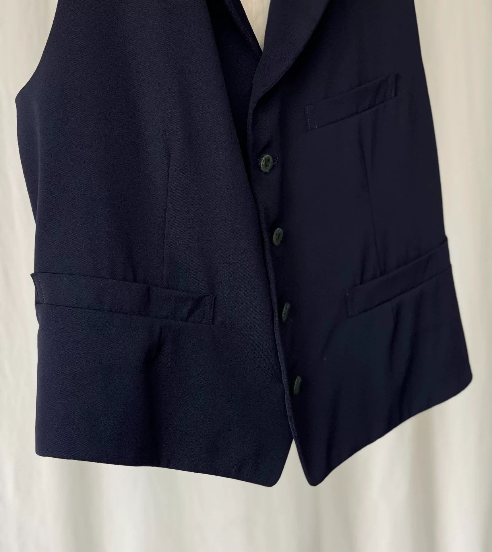 Y's for Men Navy Wool Vest for Unisex Styling Size M / US 6-8 / IT 42-44 - 5 Thumbnail