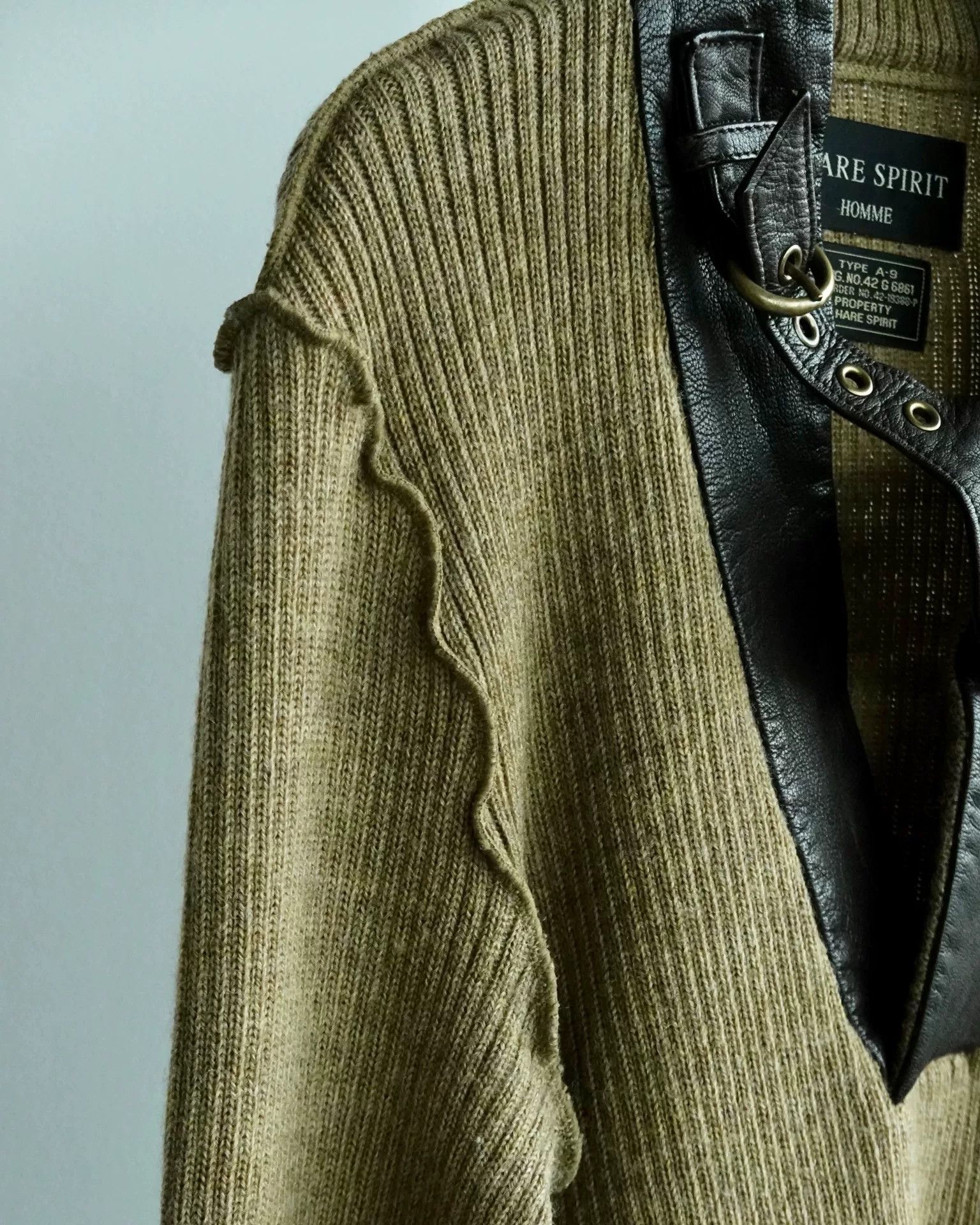Share Spirit Homme Vintage Style Military Knit Sweater Size M / US 6-8 / IT 42-44 - 7 Thumbnail