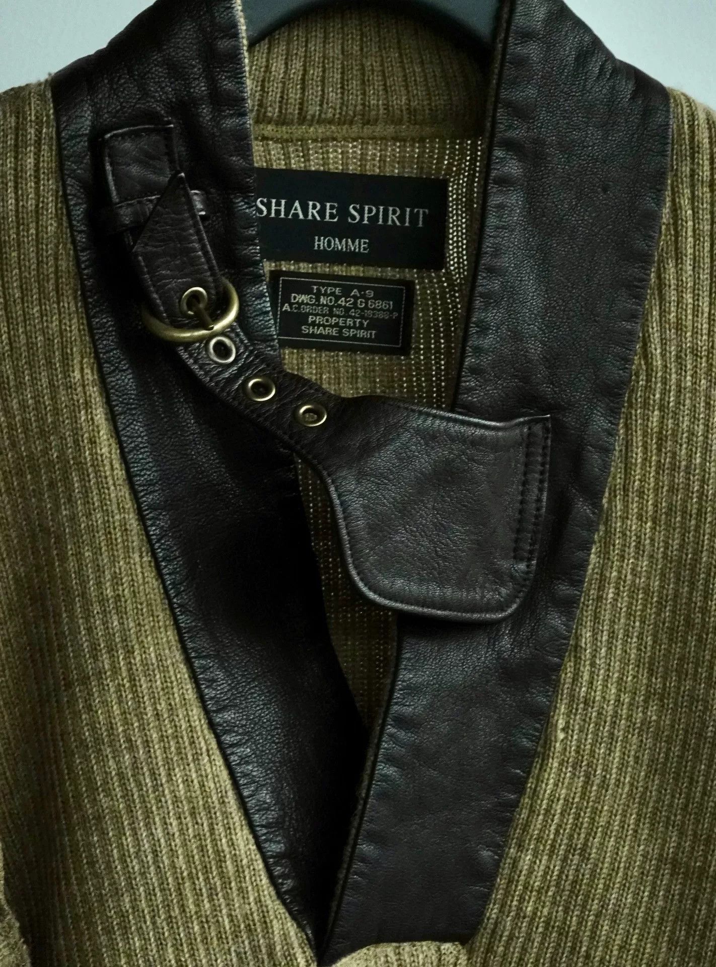 Share Spirit Homme Vintage Style Military Knit Sweater Size M / US 6-8 / IT 42-44 - 6 Thumbnail