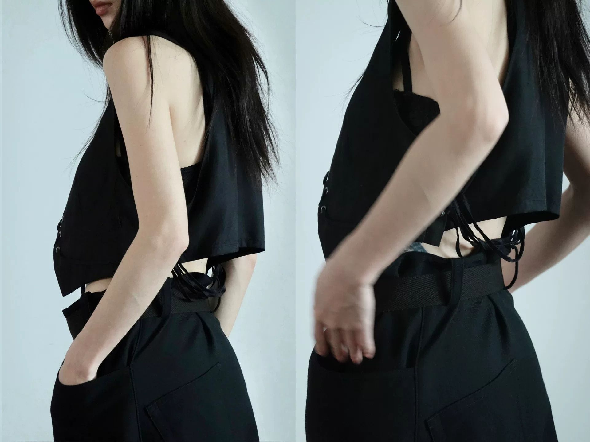 Y's Elegant Y's Slim Fit Vest with Cords Size S / US 4 / IT 40 - 3 Thumbnail