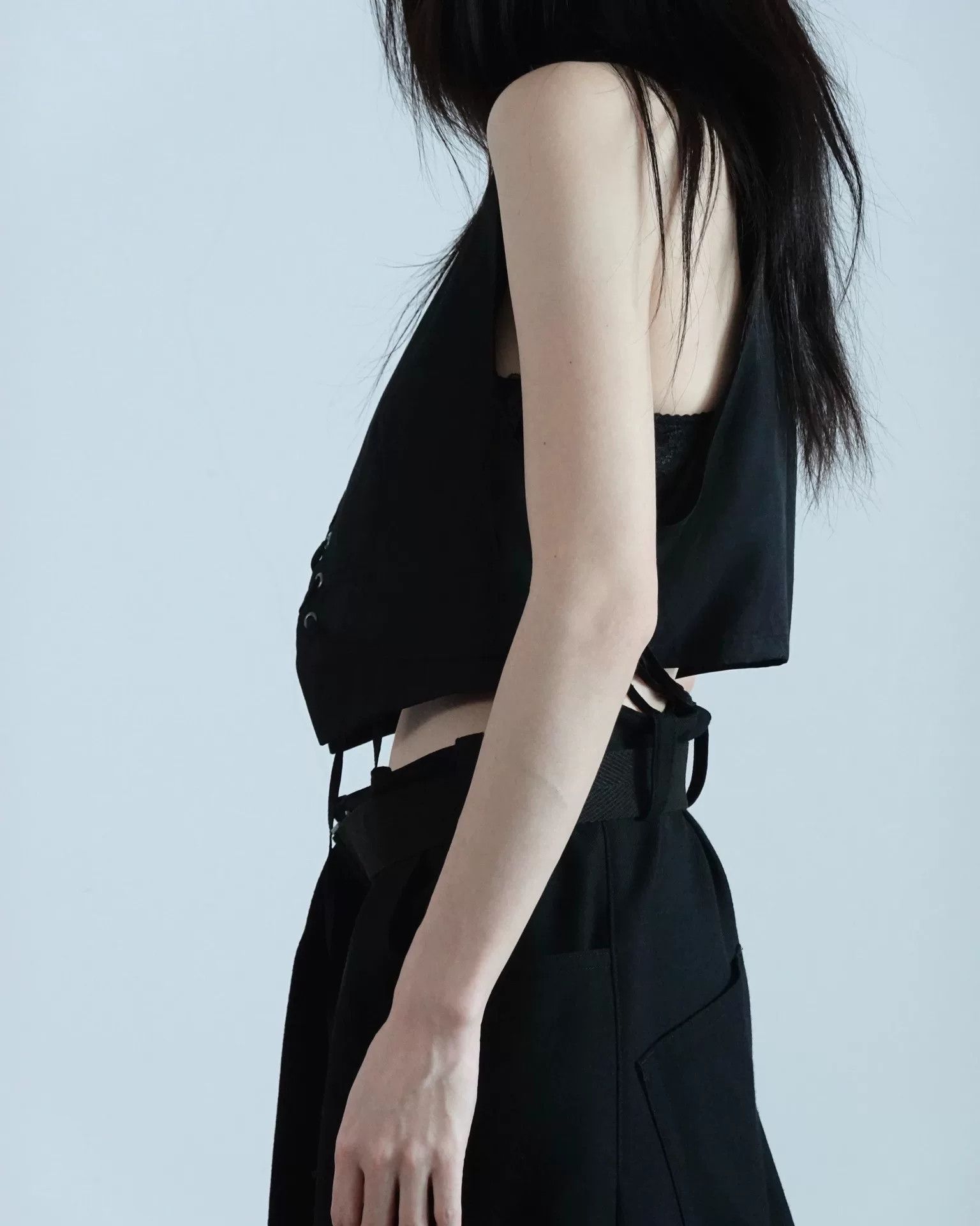 Y's Elegant Y's Slim Fit Vest with Cords Size S / US 4 / IT 40 - 2 Thumbnail