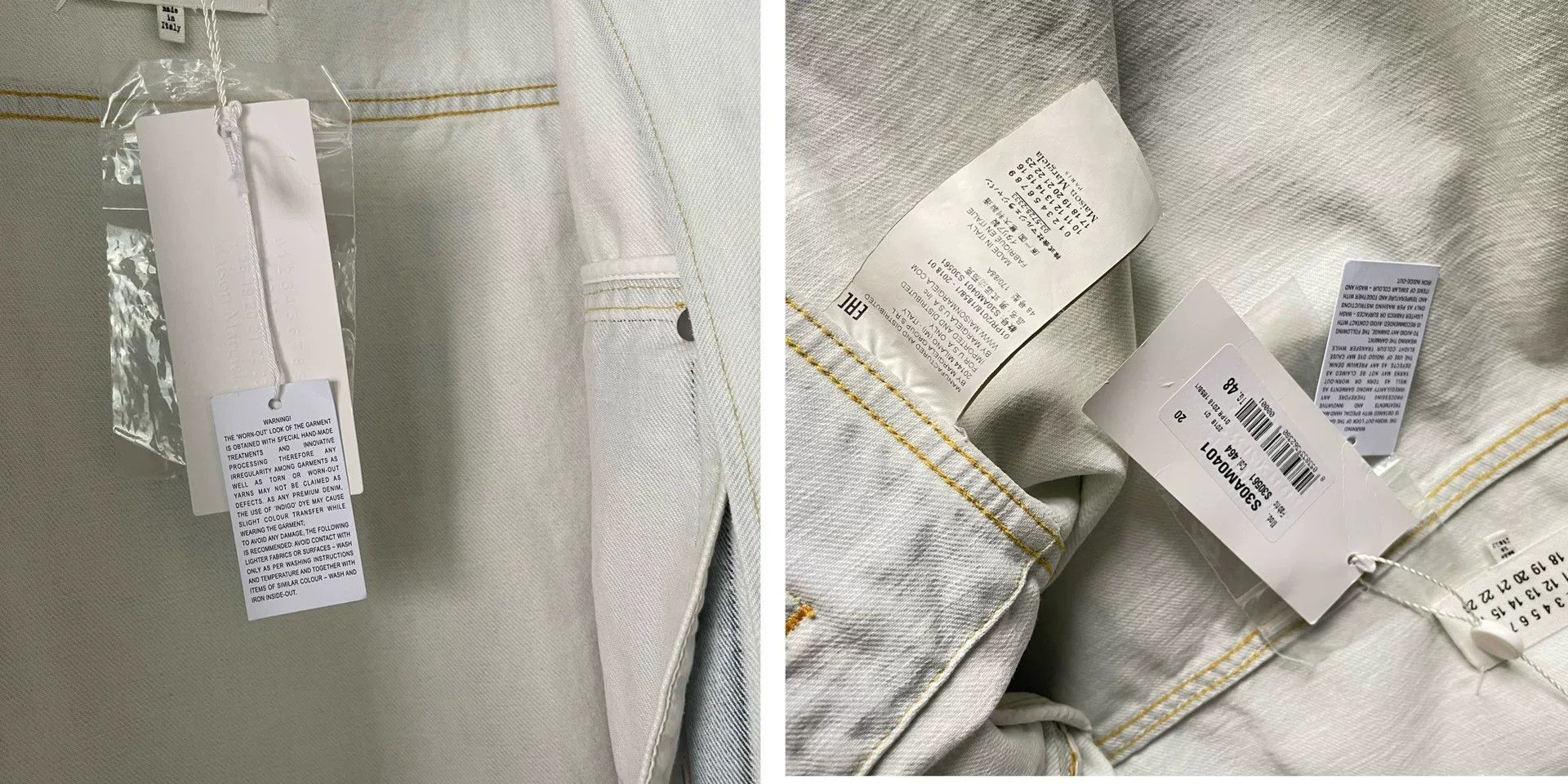 Maison Margiela Maison Margiela Distressed Denim Jacket for Men Size US M / EU 48-50 / 2 - 9 Thumbnail