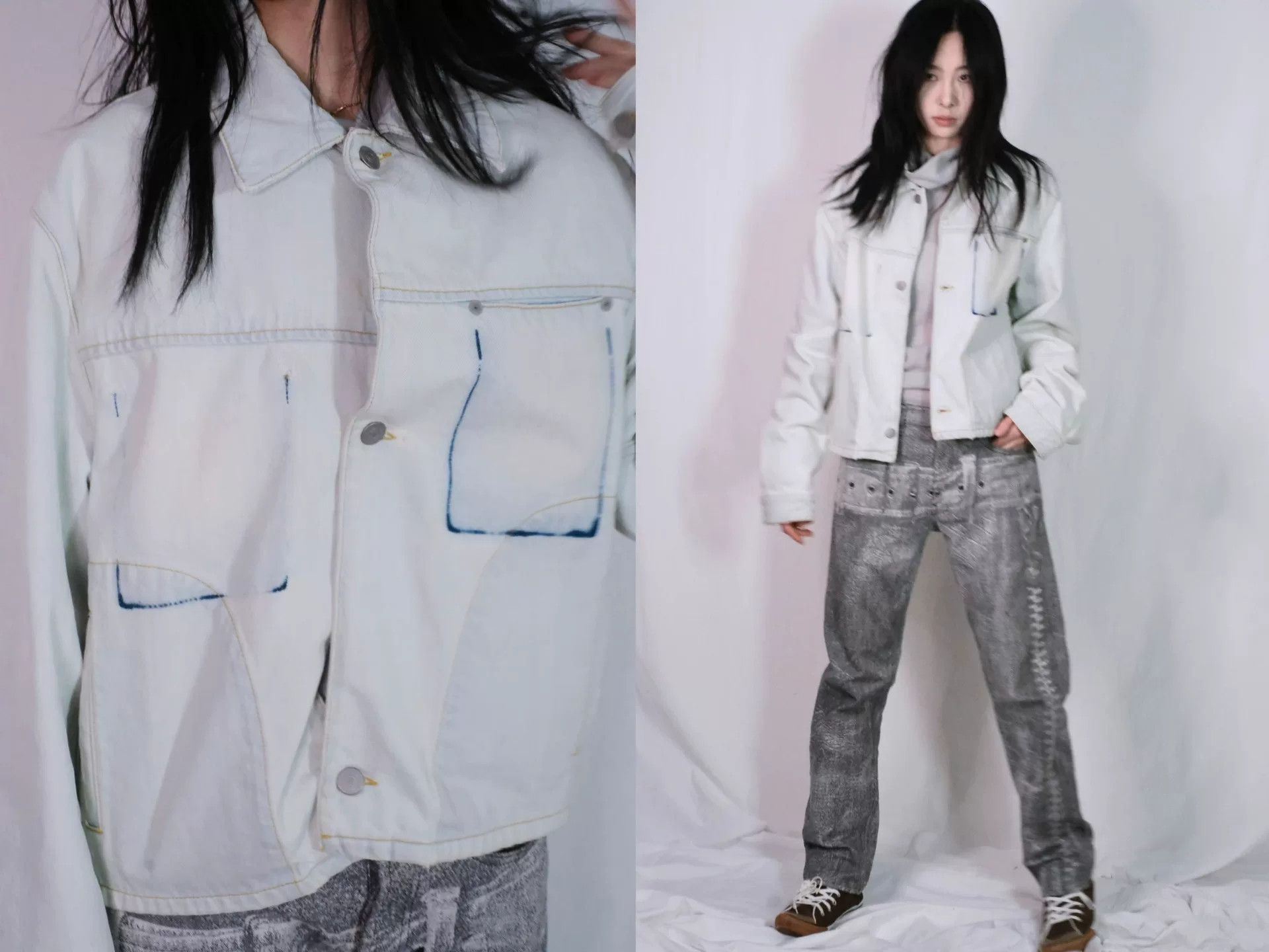 Maison Margiela Maison Margiela Distressed Denim Jacket for Men Size US M / EU 48-50 / 2 - 3 Thumbnail