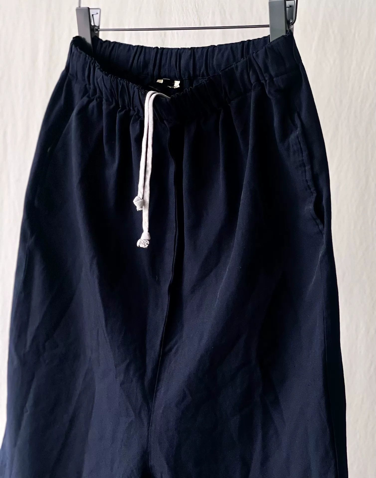 Comme des Garcons ComCom Navy Blue Wide-Leg Cropped Pants Size 22" - 5 Thumbnail