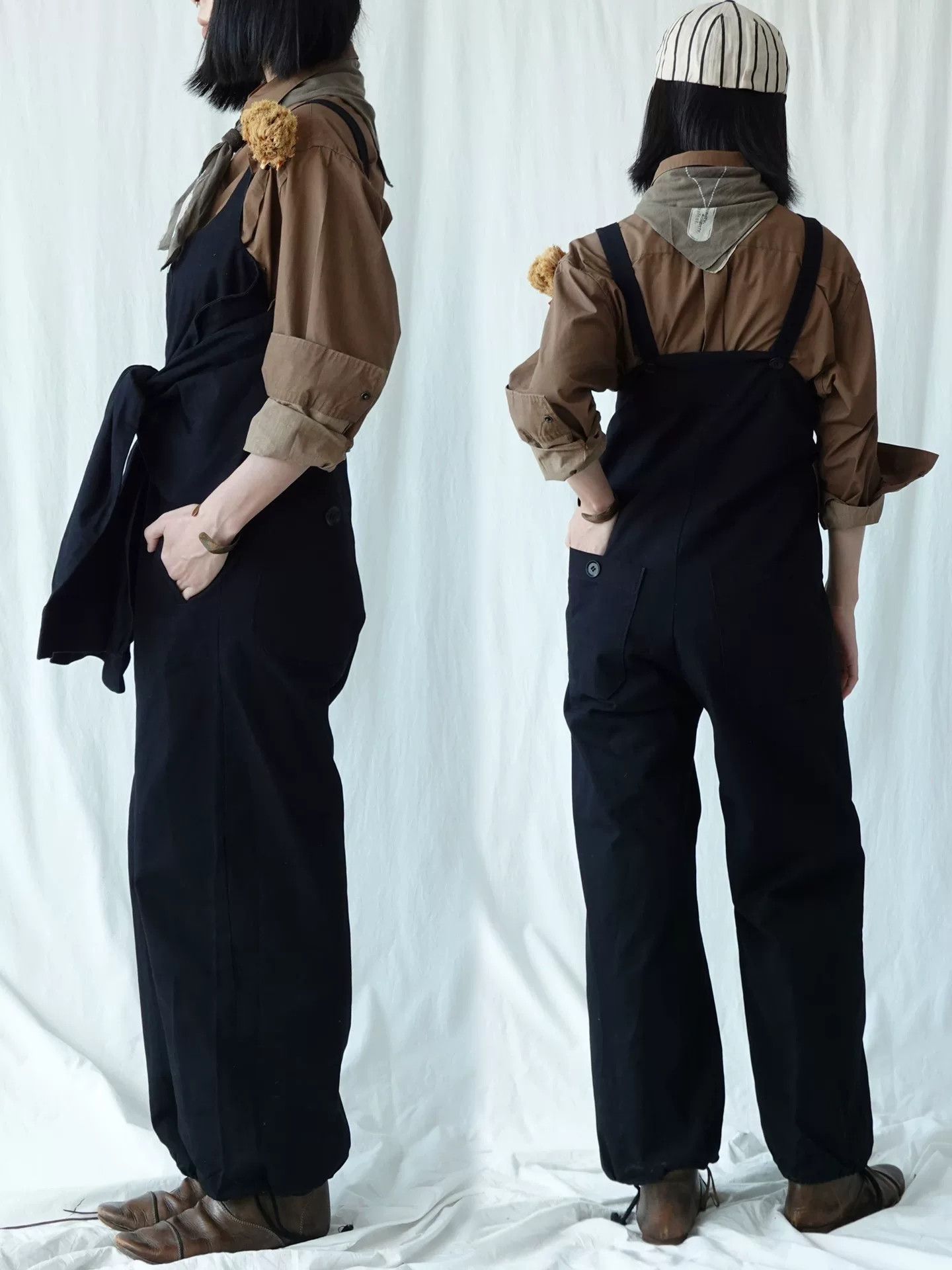 Y's Unique Yohji Yamamoto Dungarees with Sleeves Size 25" / US 0 / IT 36 - 6 Thumbnail