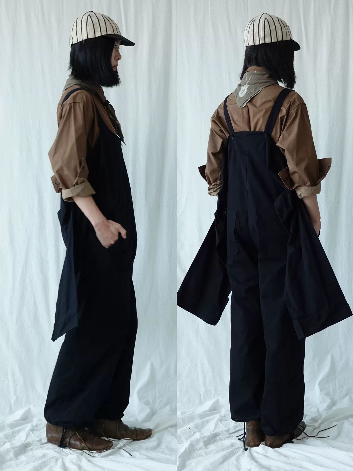 Y's Unique Yohji Yamamoto Dungarees with Sleeves Size 25" / US 0 / IT 36 - 4 Thumbnail