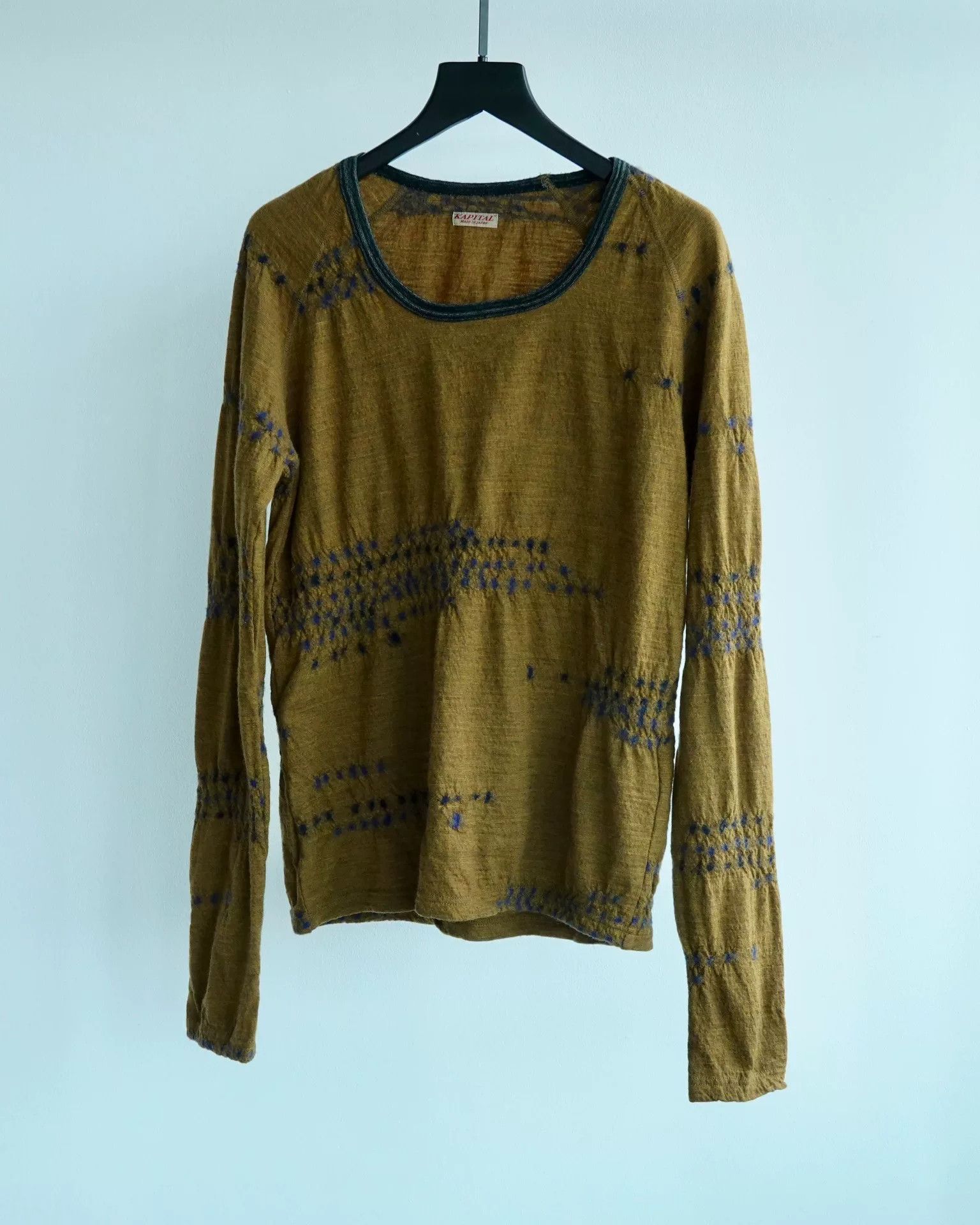 Kapital Kapital Wool Long T-Shirt with Indigo Dye Size US M / EU 48-50 / 2 - 3 Thumbnail