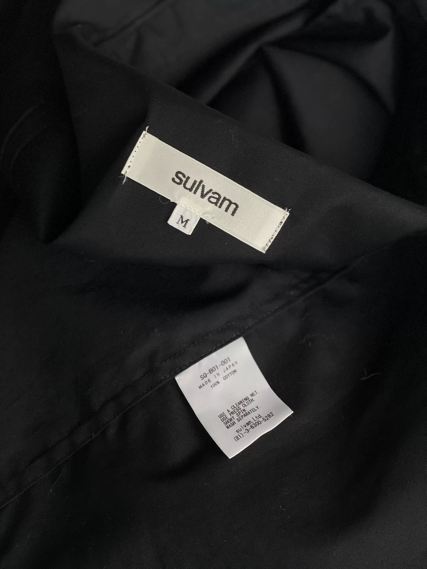 Sulvam Stylish Black Irregular Cut Shirt Size US M / EU 48-50 / 2 - 9 Thumbnail