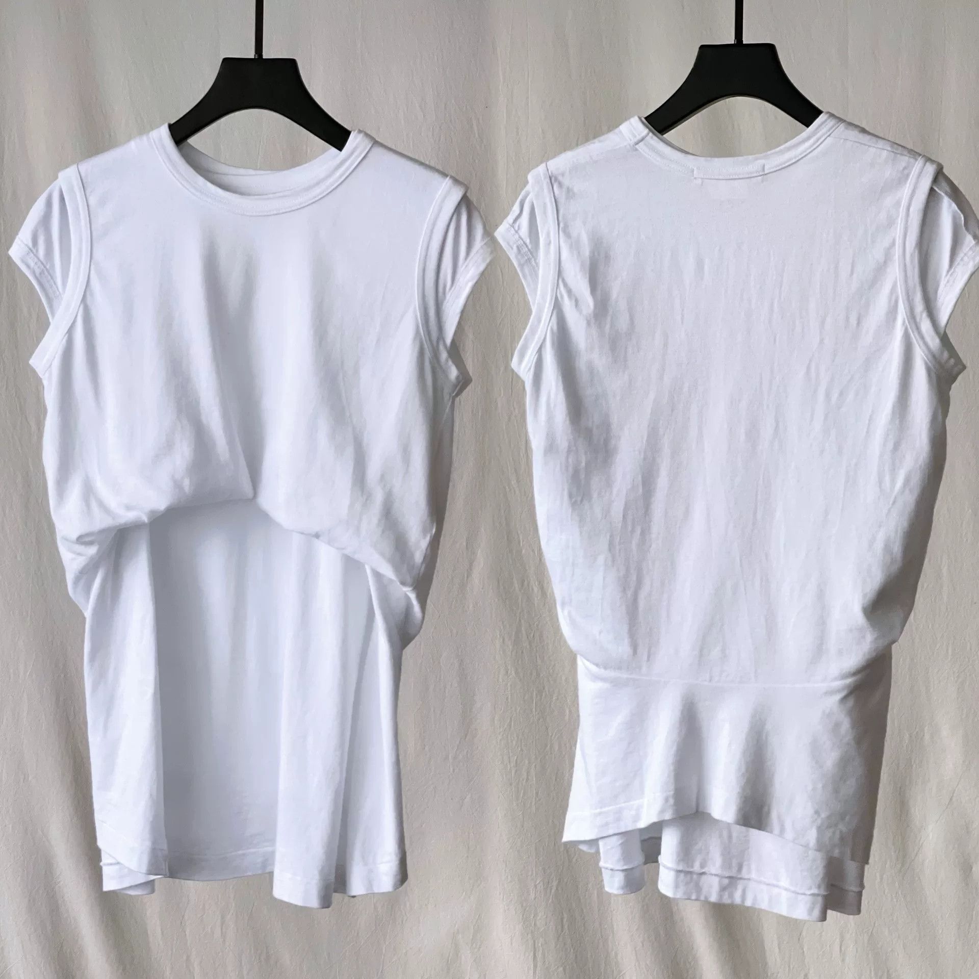 Comme des Garcons Unique Deconstructed White T-Shirt Size S / US 4 / IT 40 - 3 Thumbnail