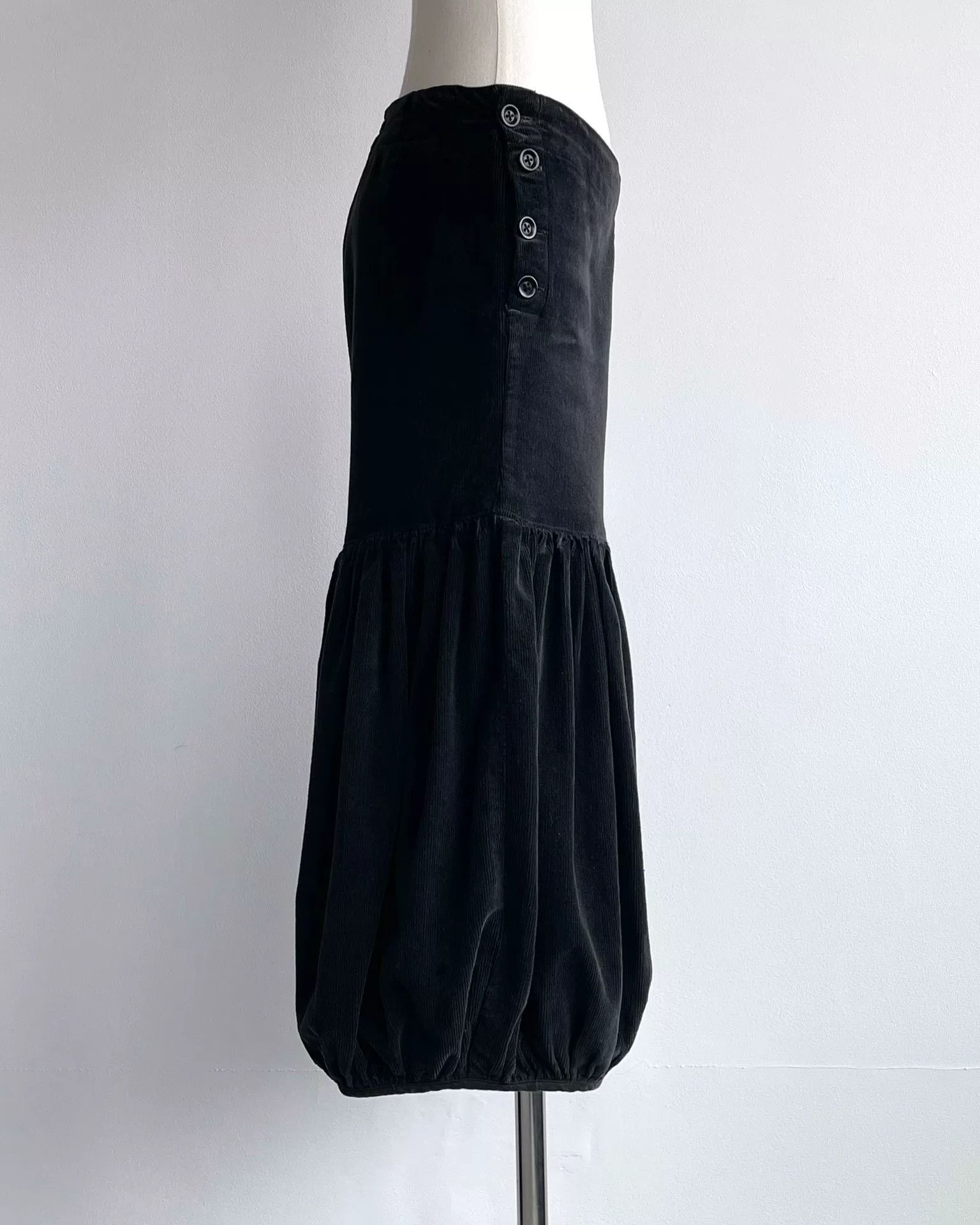 Kapital Vintage Black Corduroy Lantern Pants Size 23" - 3 Thumbnail