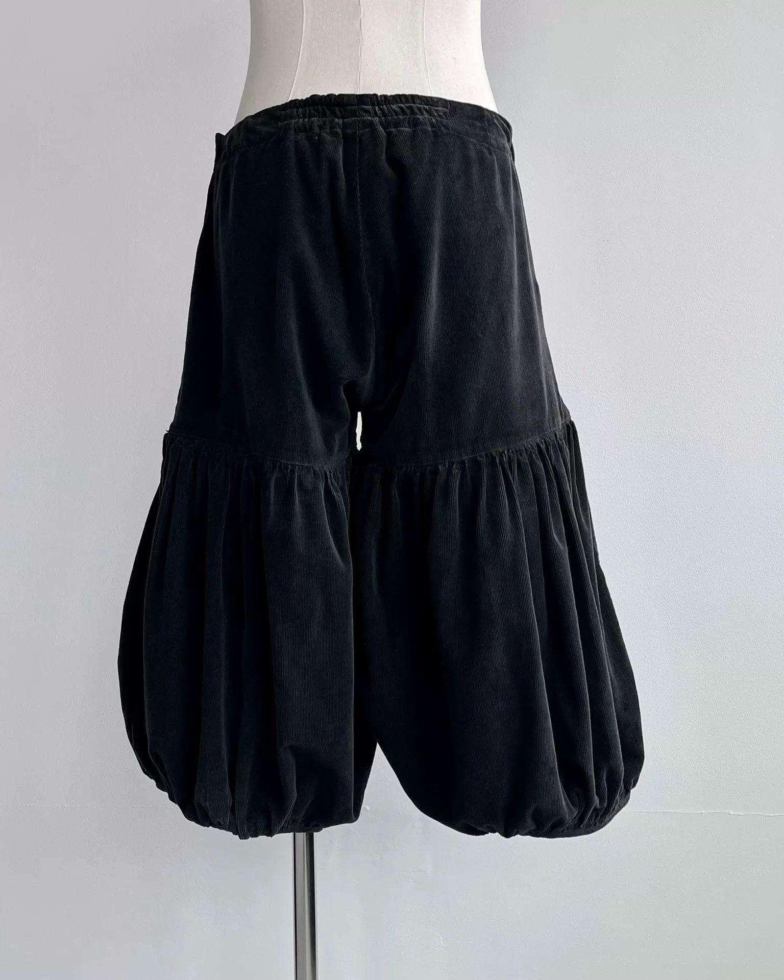 Kapital Vintage Black Corduroy Lantern Pants Size 23" - 4 Thumbnail