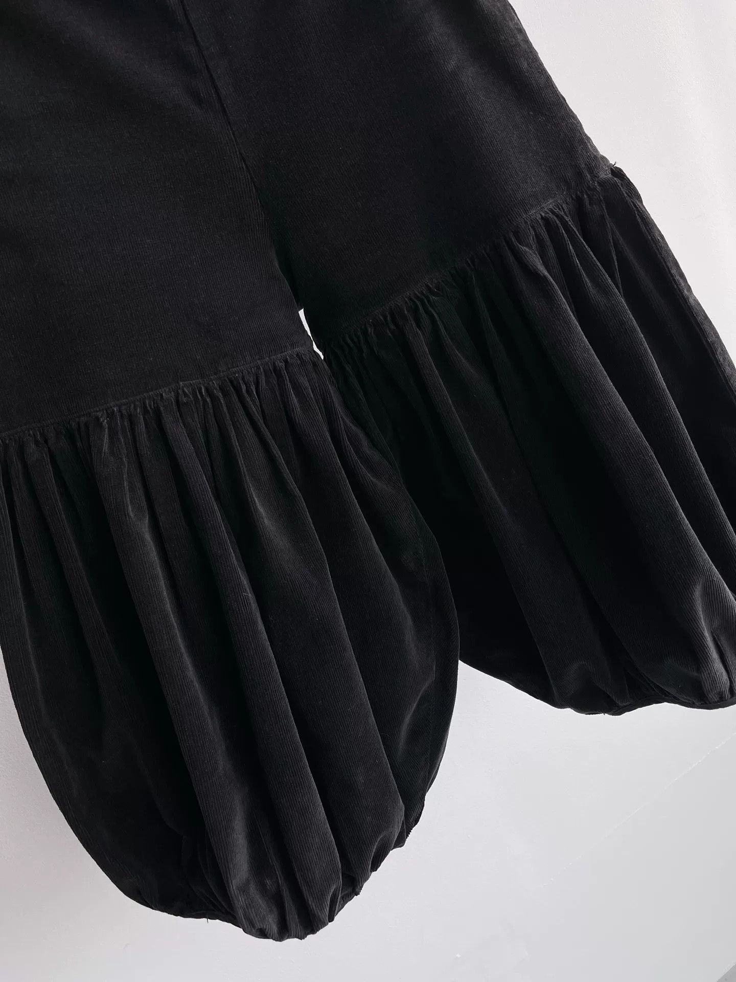 Kapital Vintage Black Corduroy Lantern Pants Size 23" - 8 Thumbnail
