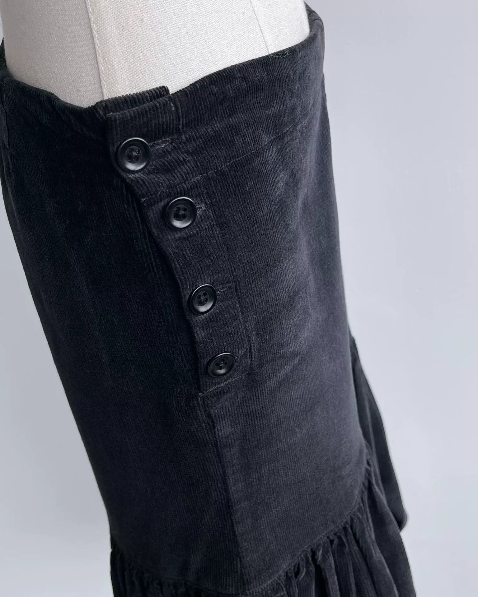 Kapital Vintage Black Corduroy Lantern Pants Size 23" - 5 Thumbnail