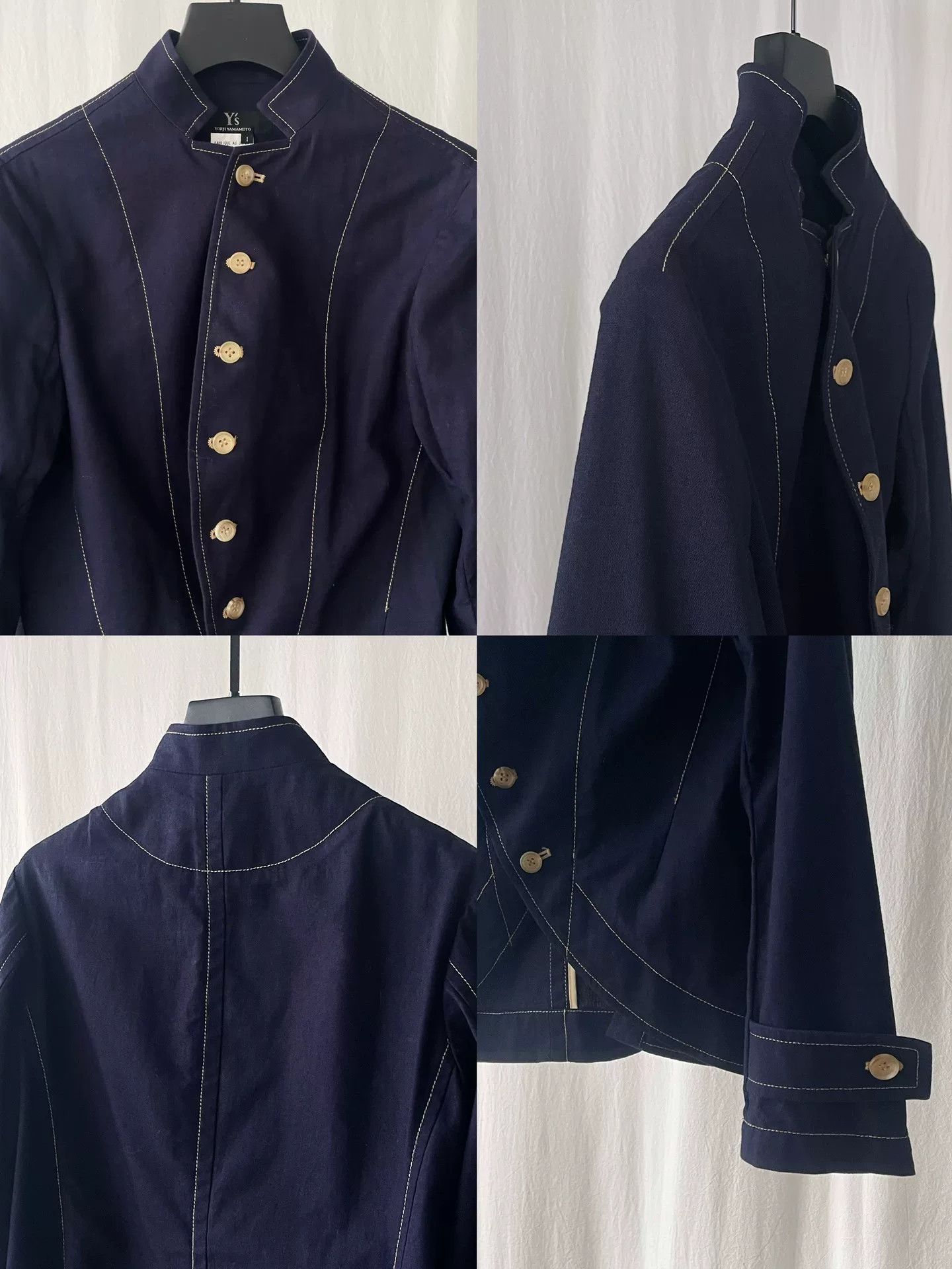 Yohji Yamamoto Vintage Navy Blue Suit Set by Y's Size S / US 4 / IT 40 - 8 Thumbnail