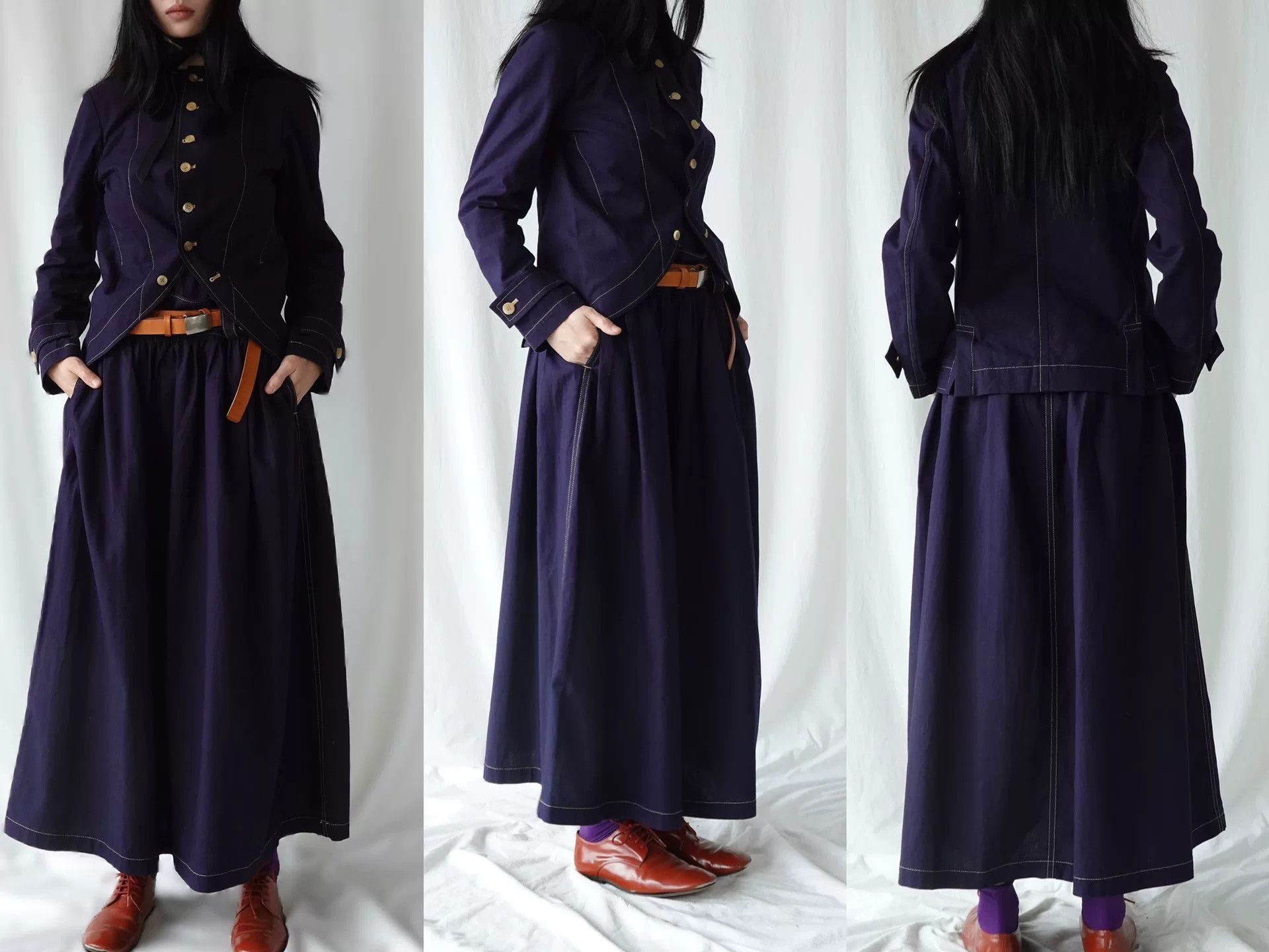 Yohji Yamamoto Vintage Navy Blue Suit Set by Y's Size S / US 4 / IT 40 - 3 Thumbnail