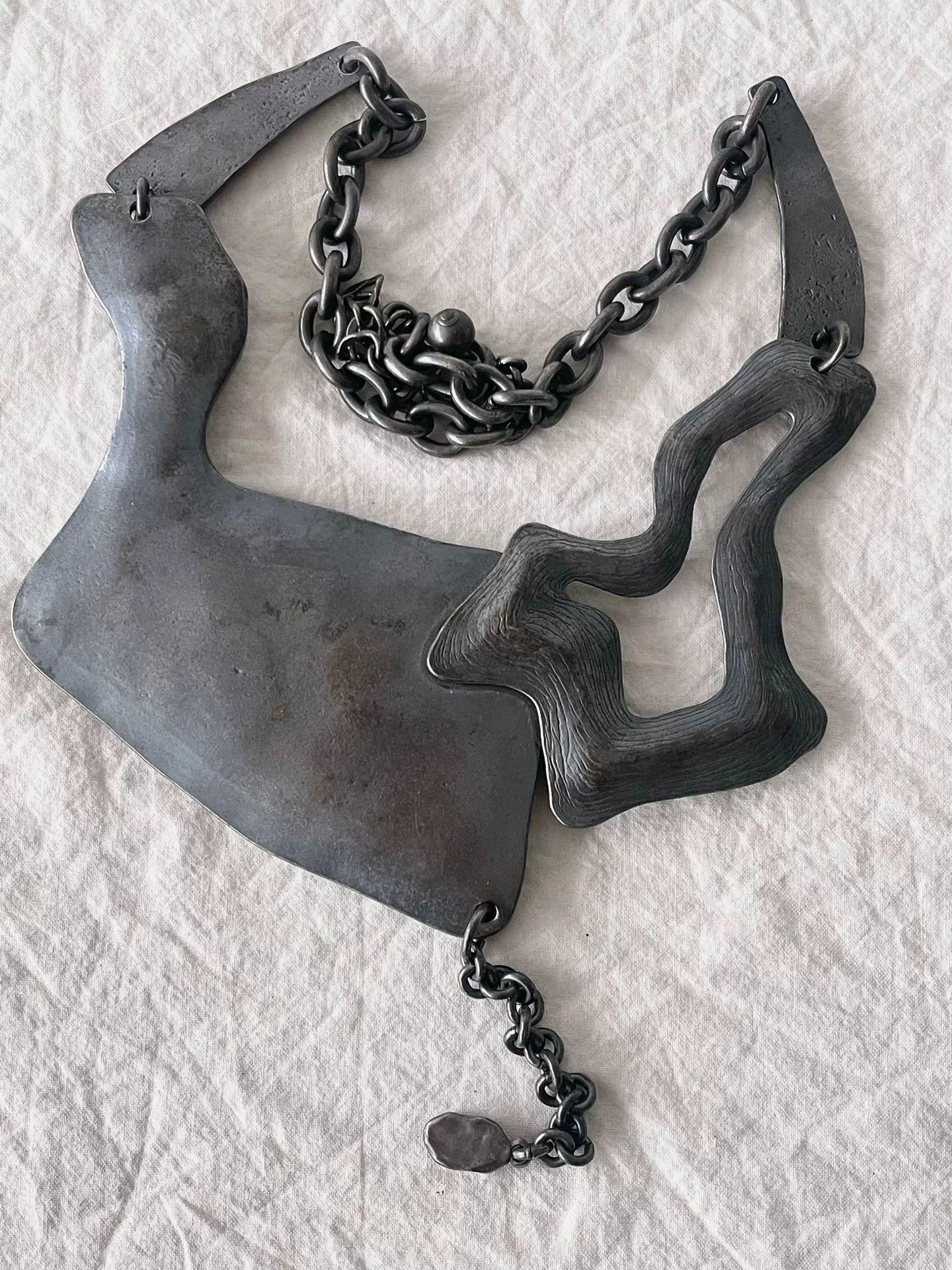 KIJIMA TAKAYUKI EIKO KONDO Artistic Metal Asymmetrical Necklace Size ONE SIZE - 9 Thumbnail