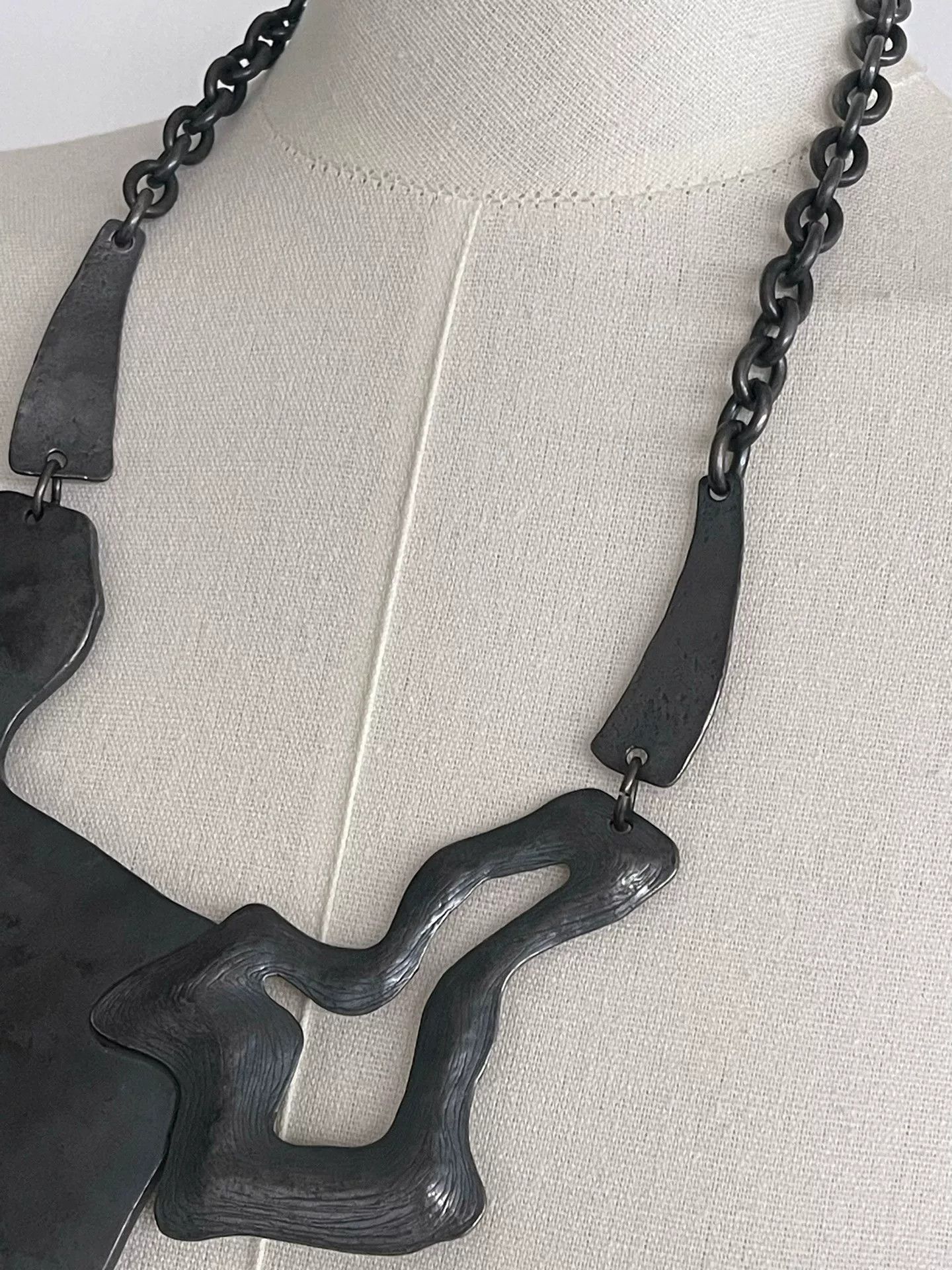 KIJIMA TAKAYUKI EIKO KONDO Artistic Metal Asymmetrical Necklace Size ONE SIZE - 4 Thumbnail