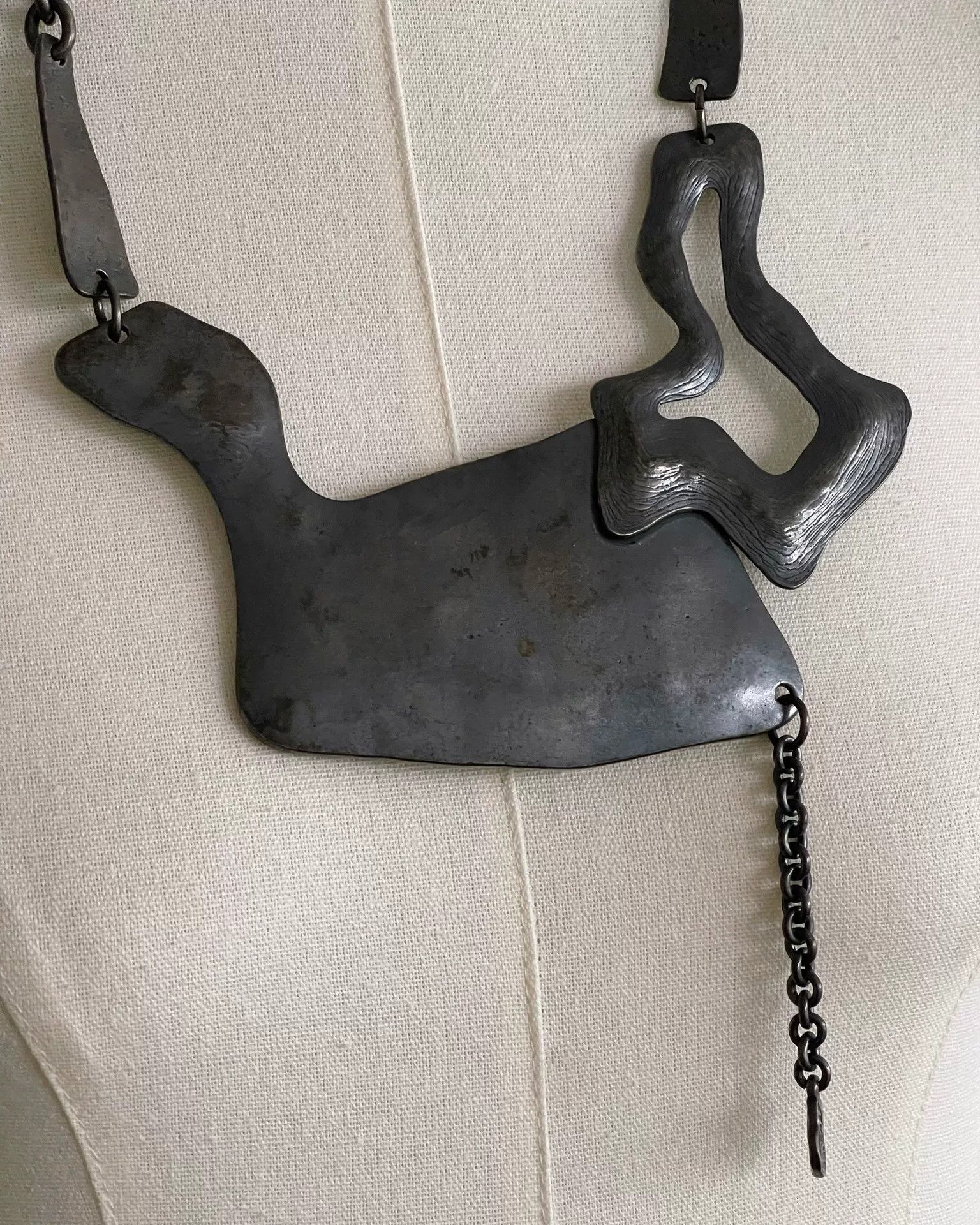 KIJIMA TAKAYUKI EIKO KONDO Artistic Metal Asymmetrical Necklace Size ONE SIZE - 3 Thumbnail