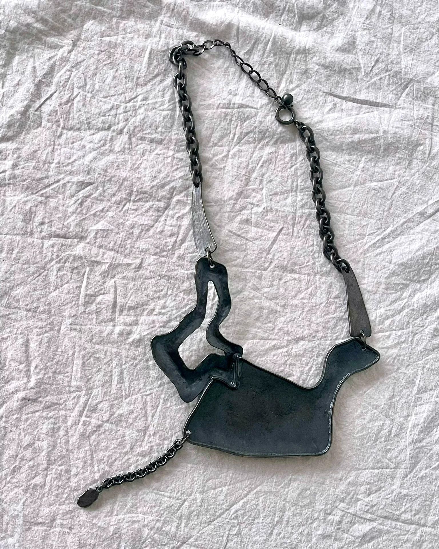 KIJIMA TAKAYUKI EIKO KONDO Artistic Metal Asymmetrical Necklace Size ONE SIZE - 7 Thumbnail