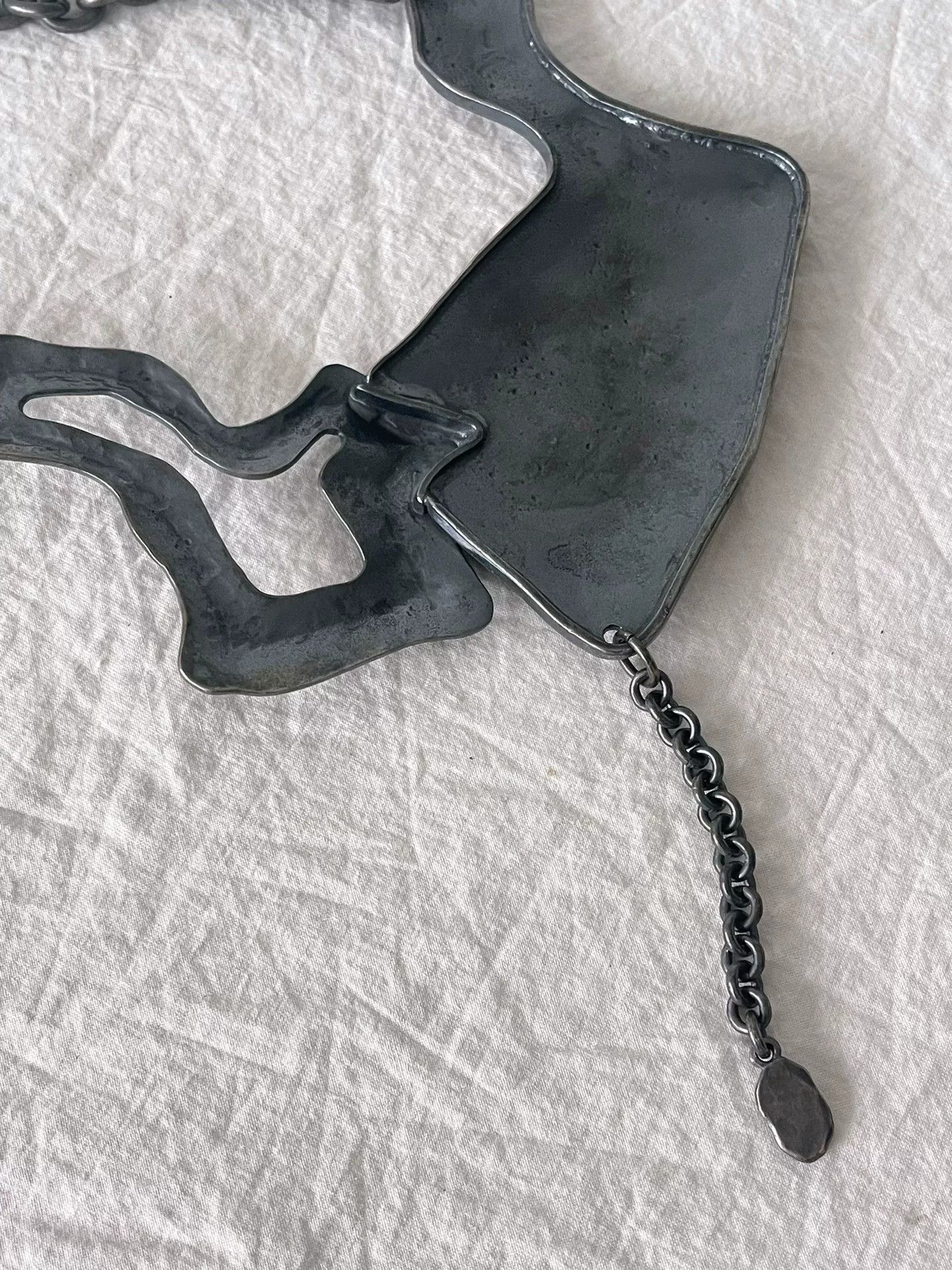 KIJIMA TAKAYUKI EIKO KONDO Artistic Metal Asymmetrical Necklace Size ONE SIZE - 8 Thumbnail