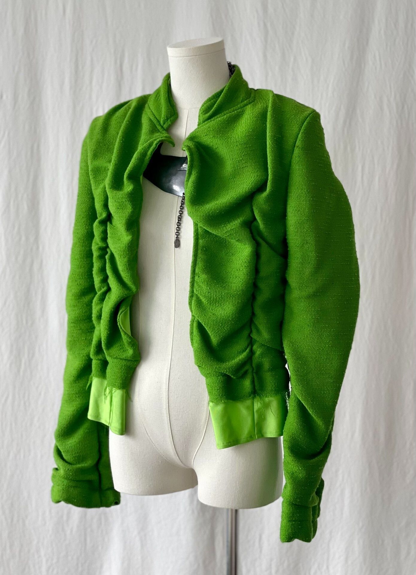 Comme des Garcons CDG Archive Green Ruffled Jacket Size M / US 6-8 / IT 42-44 - 3 Thumbnail