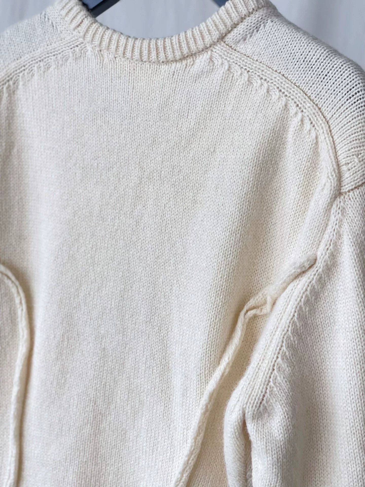 Comme des Garcons Cream Oversized Wool Sweater Size M / US 6-8 / IT 42-44 - 8 Thumbnail